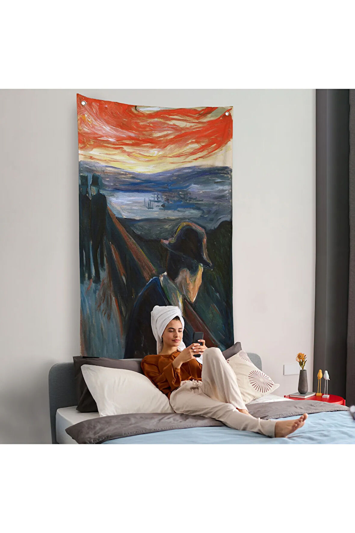 Edvard Munch - Çaresizlik Duvar Örtüsü - Despair-8108