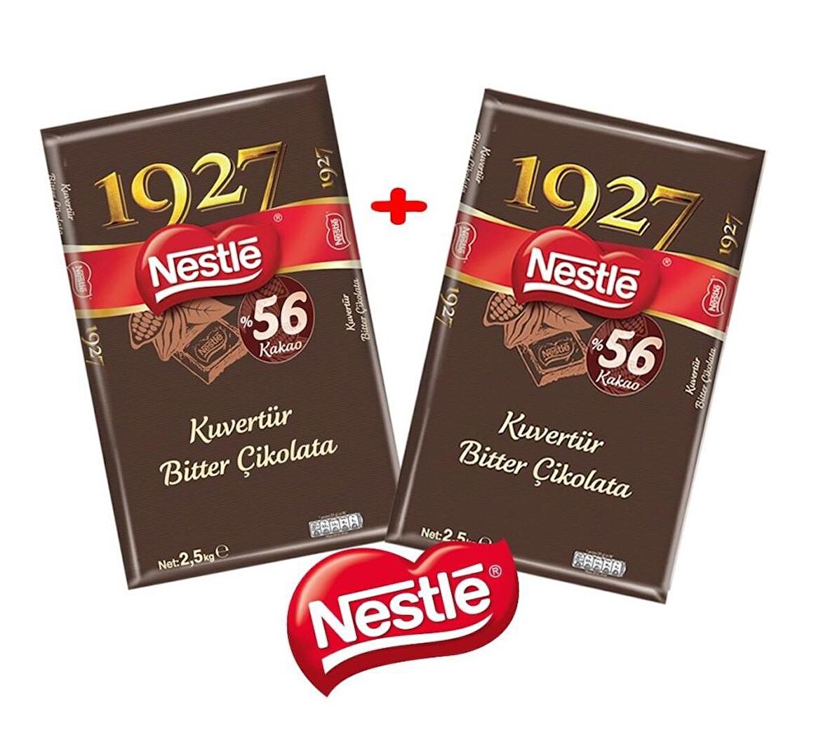 Nestle 1927 Kuvertür Bitter Çikolata - 2,5 Kg X 2 Adet