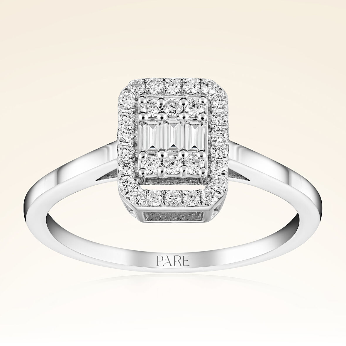 0,24 Karat Baget Pırlanta Yüzük 