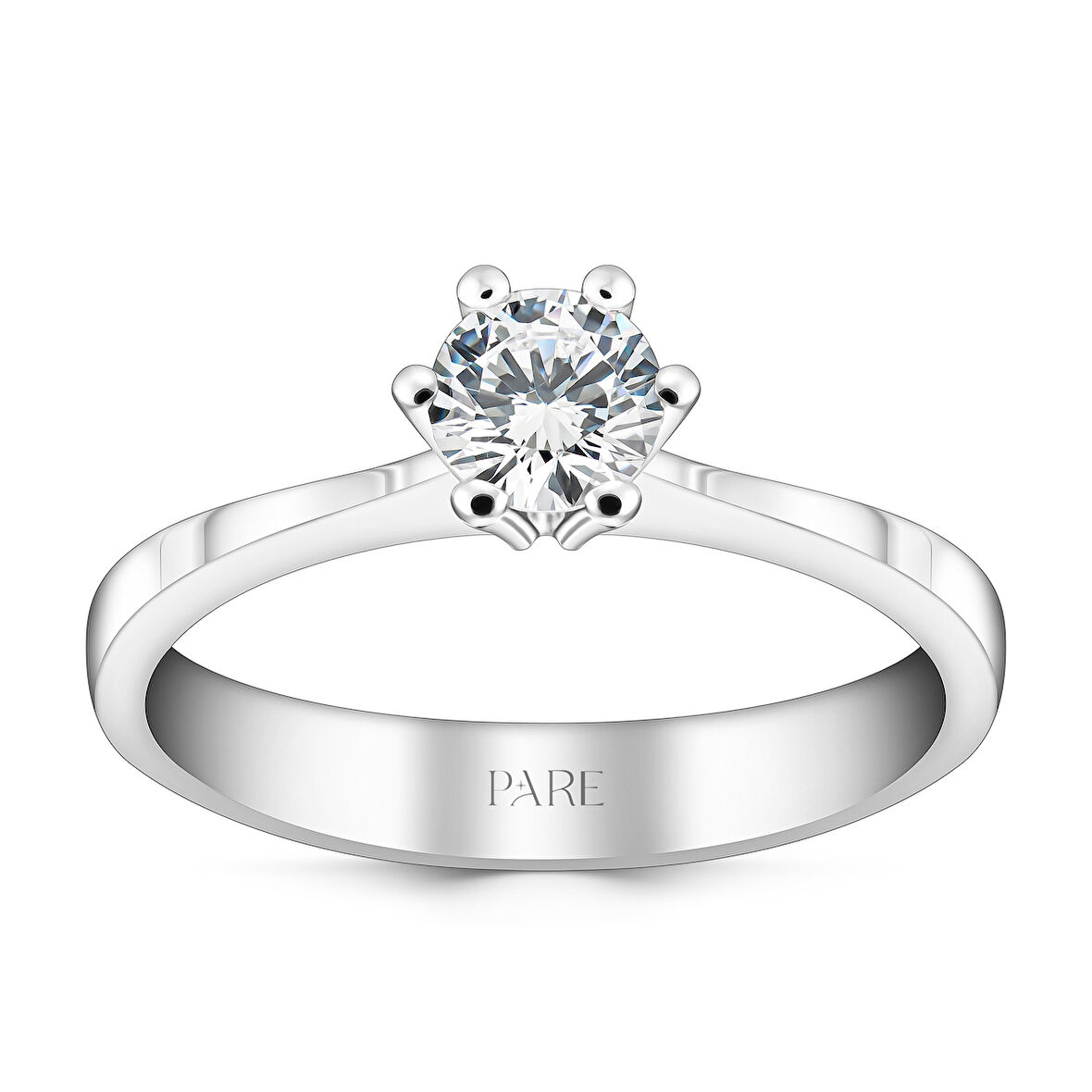 E Renk 0,40 Karat HRD Sertifikalı Tektaş Pırlanta Yüzük