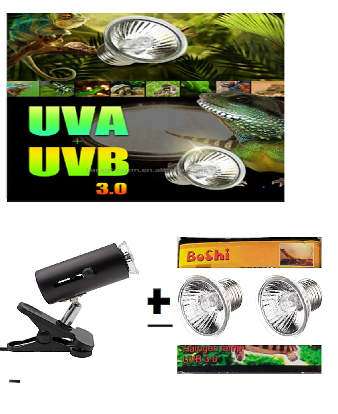 KORHAN TEKNİK Mandallı Lamba Tutacağı Dimmer Özellikli 2 Adet 25 W Uva/uvb Lamba Dahil