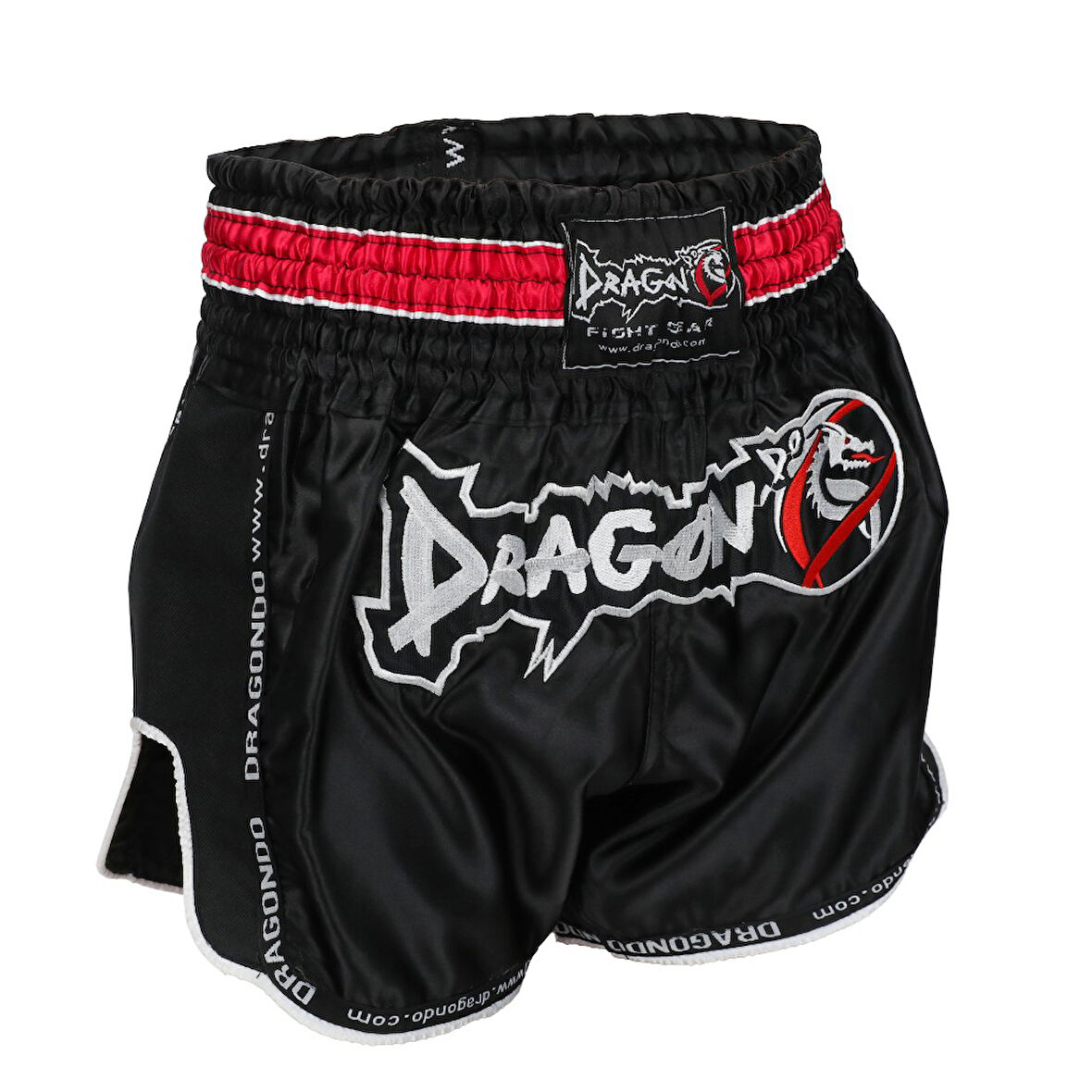 DragonDo MT3075 Retro NEO Kick Boks Şortu Siyah Retro Muay Thai Şort