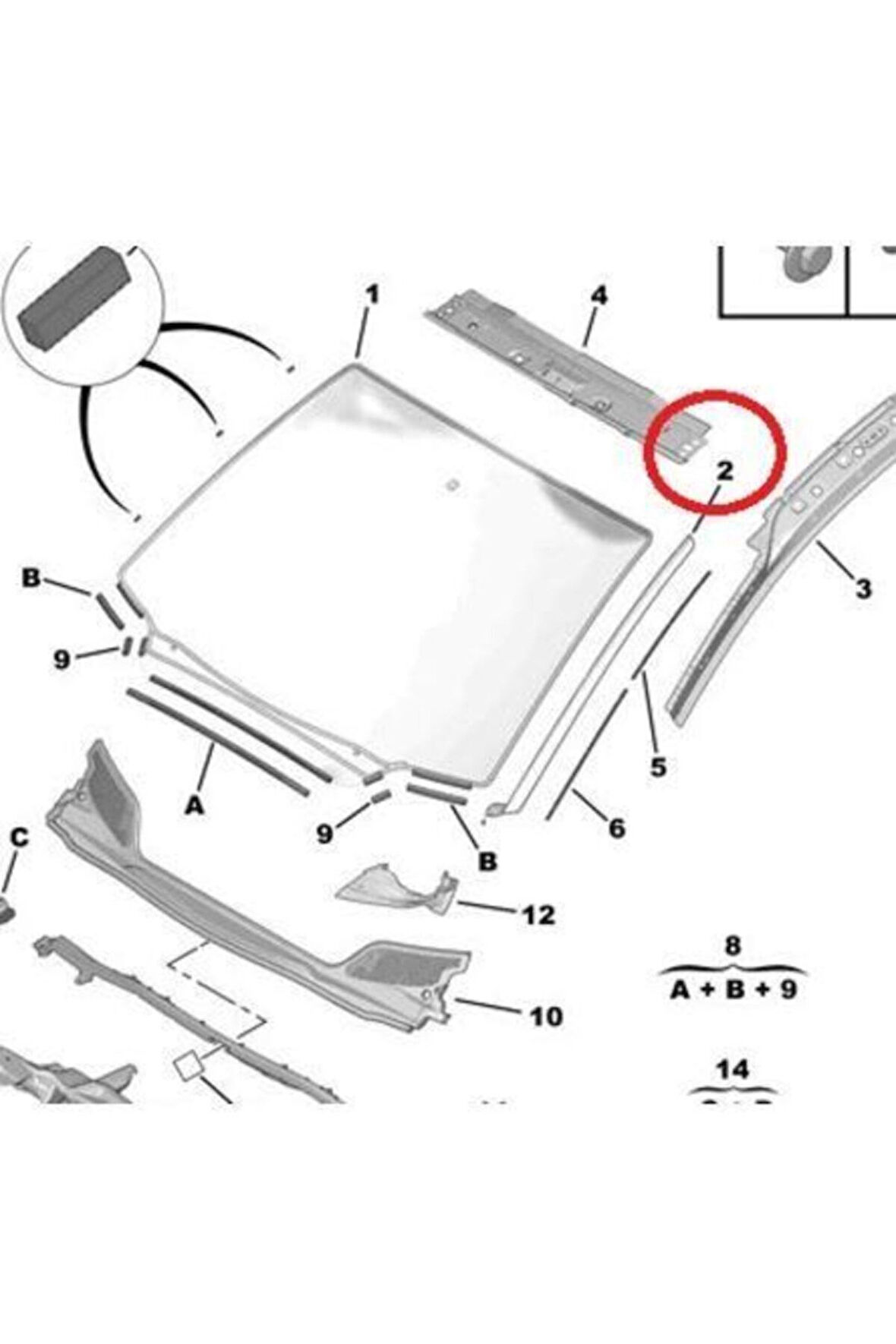 ÖN CAM KENAR ÇITASI SOL CİTROEN C4 2004-2010 8120Q2