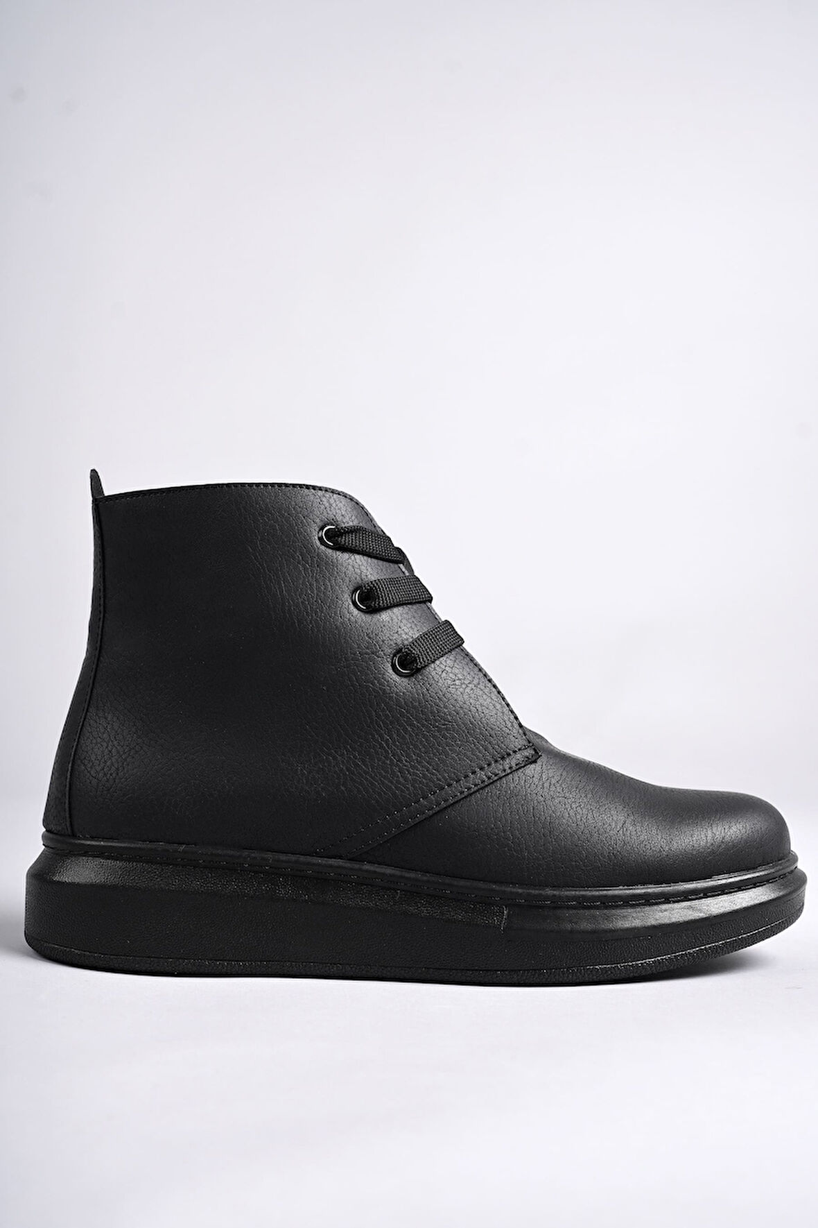 New Matteo Erkek Siyah Deri Günlük Bot