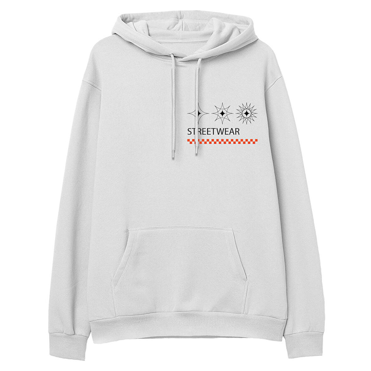 Street Wear 2 Hoodie-Beyaz