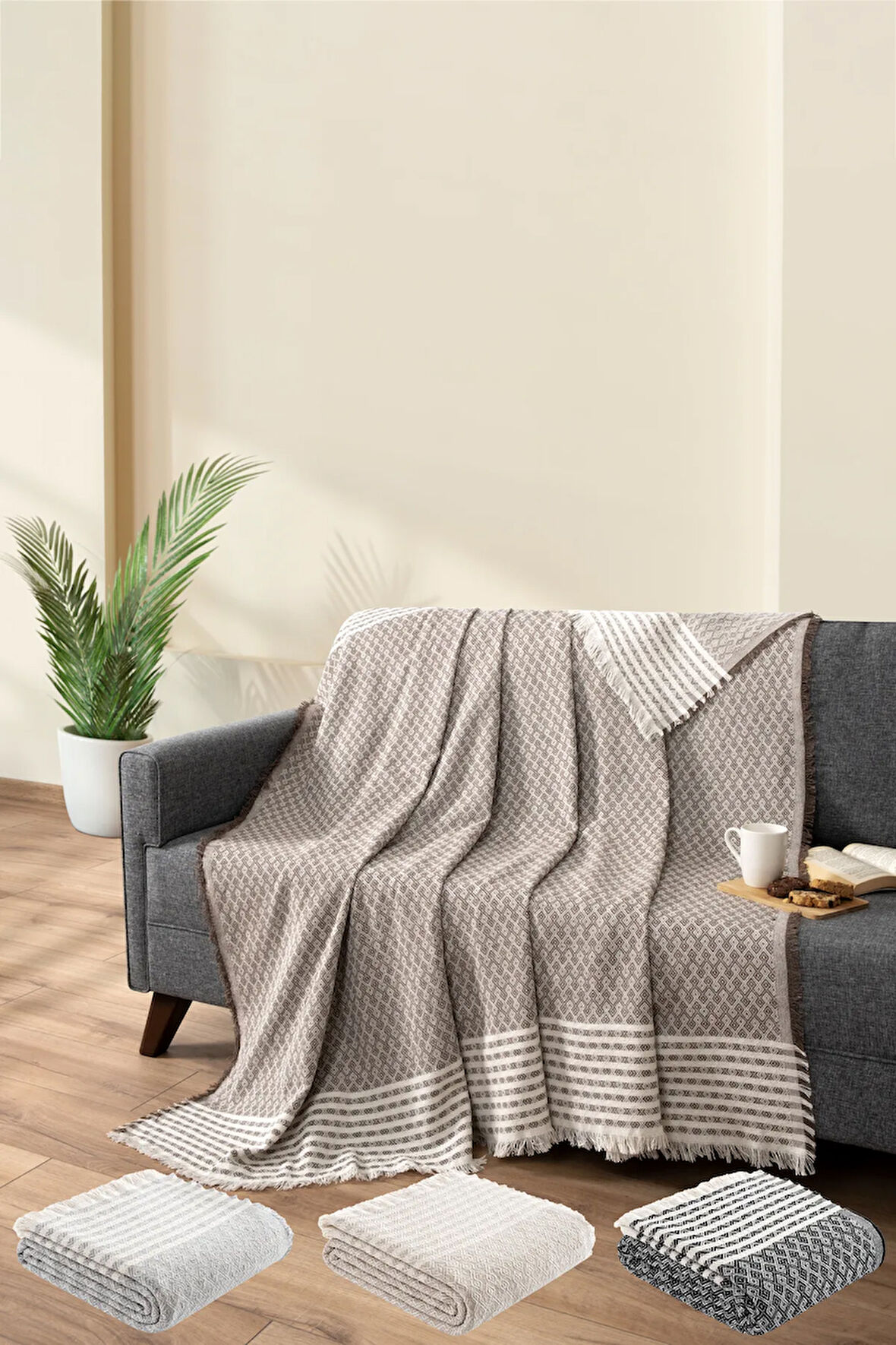 | KAHVERENGİ KOLTUK KANEPE ÖRTÜSÜ KORUYUCU | KOLTUK ŞALI | 170X200 | ÇEKYAT ÖRTÜSÜ |