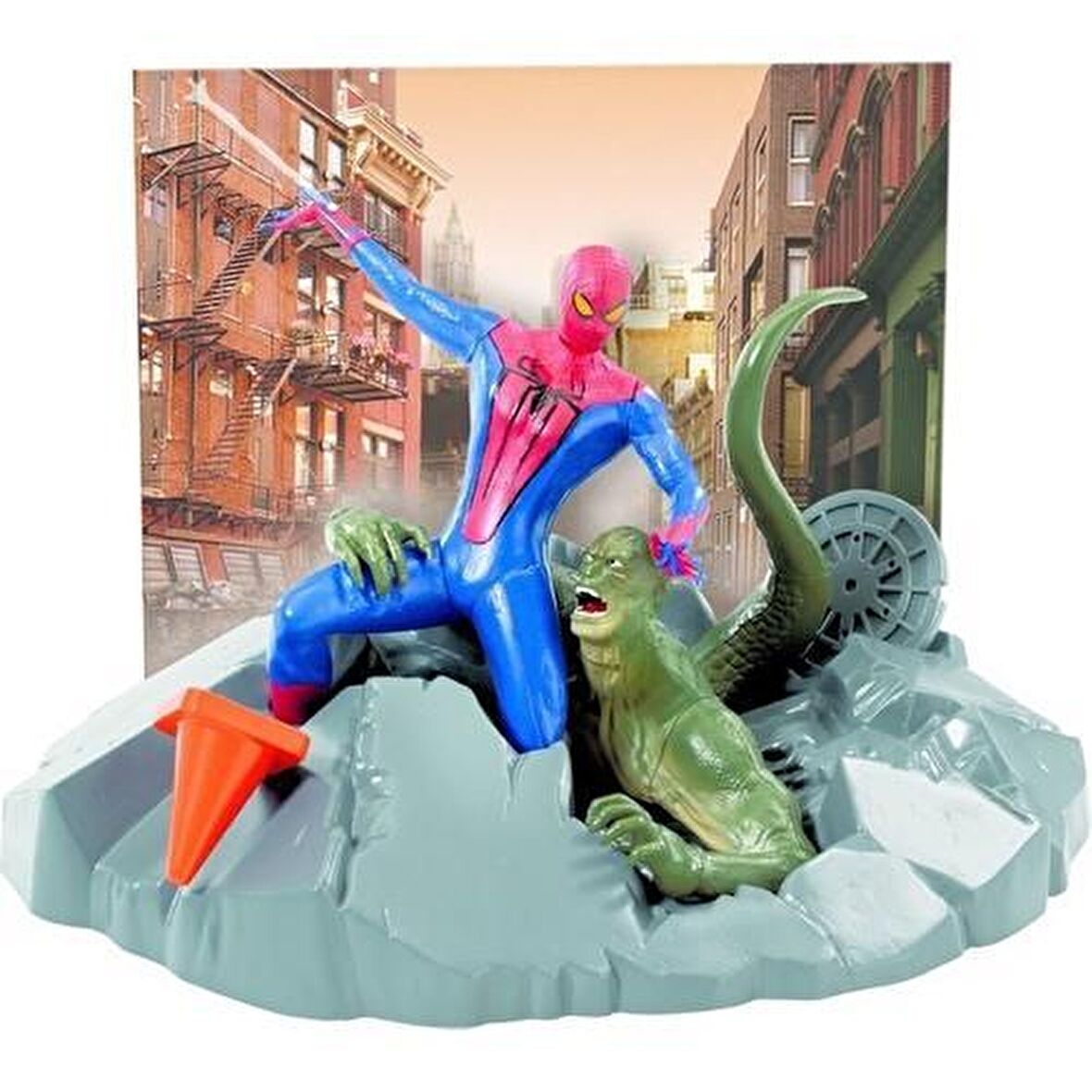 Lisanslı Klip Kitz Spider-man Örümcek Adam Mini Kit Street Battle Maketi