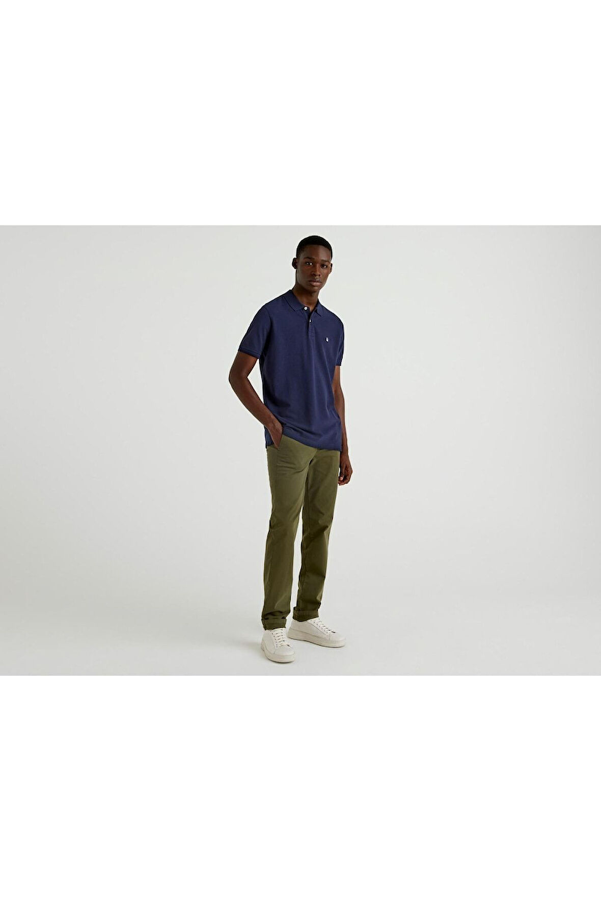 Erkek Lacivert Regular Fit Kısa Kollu Polo Tshirt