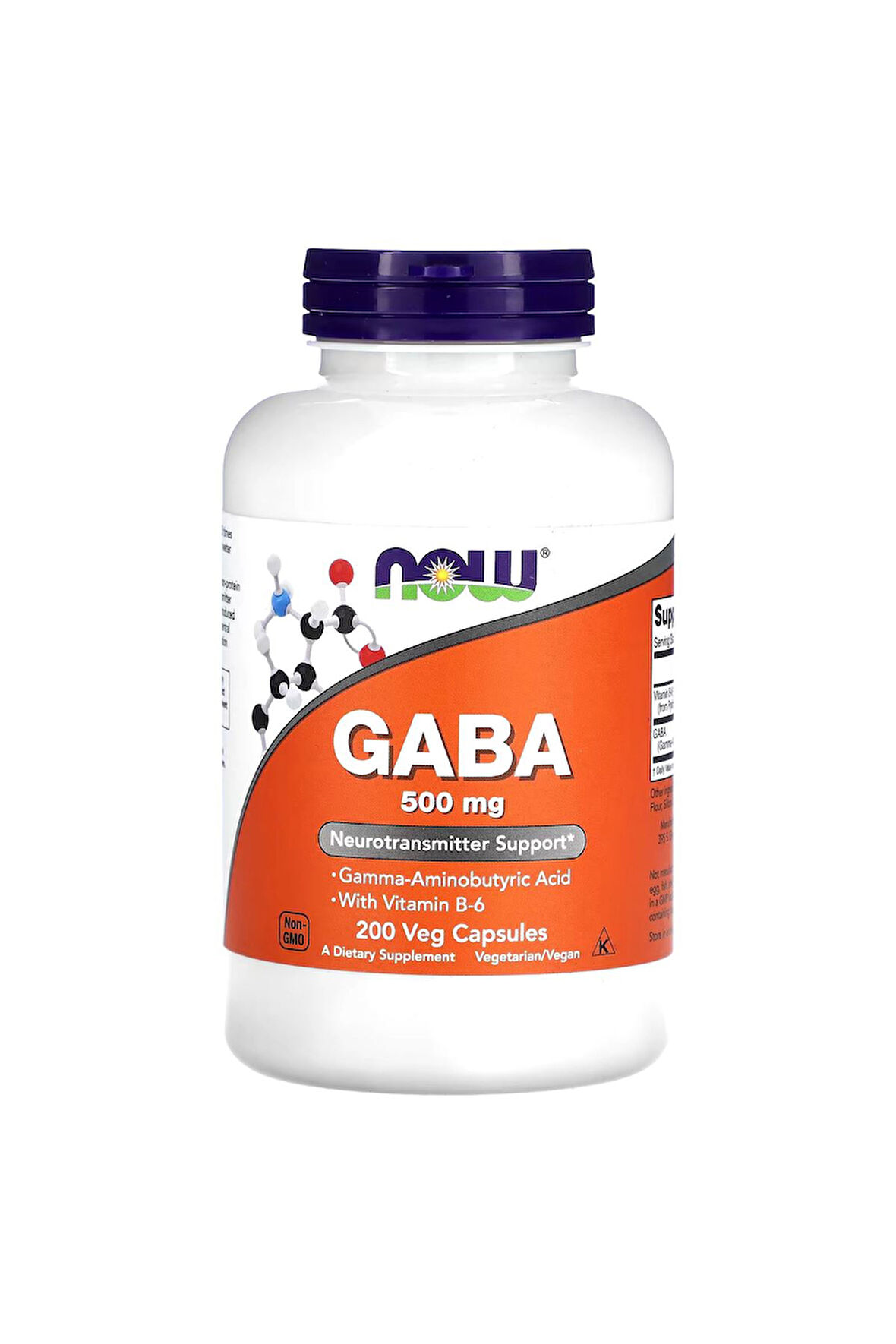 B-6 Vitaminli GABA, 500 mg, 200 Bitkisel Kapsül