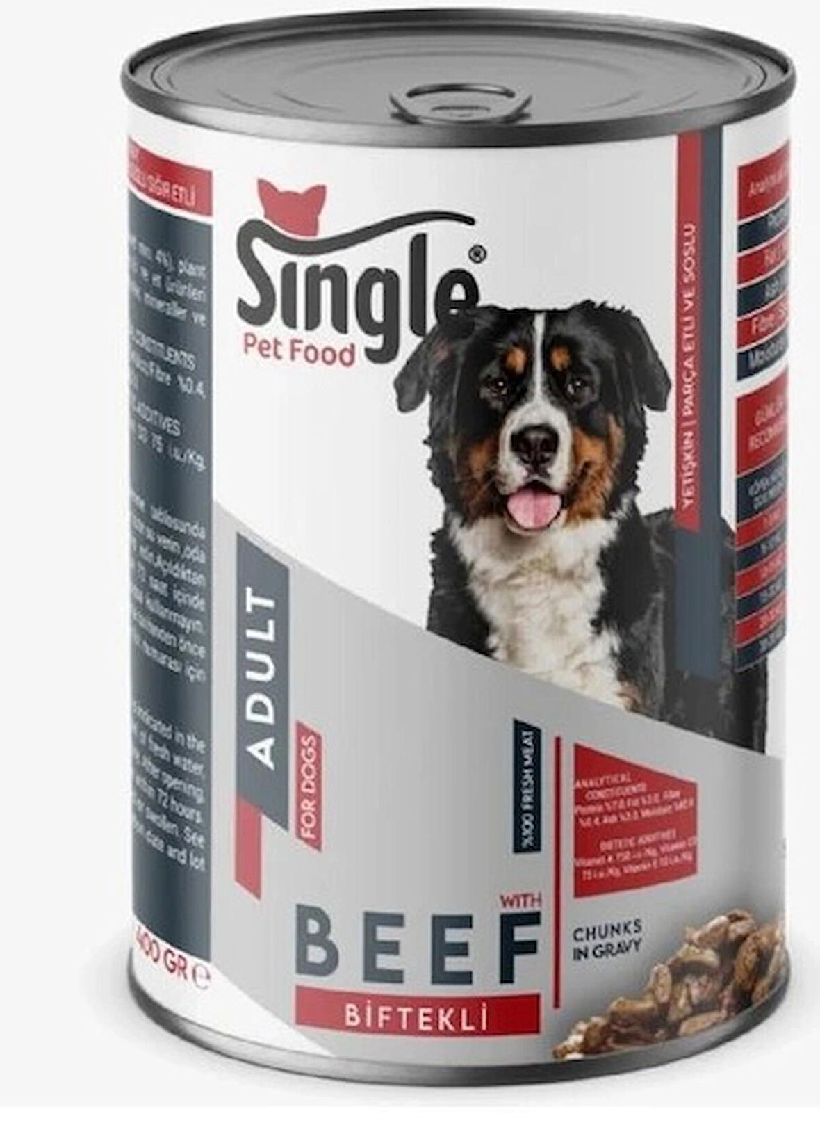 Single Biftekli Köpek Konserve 400gr