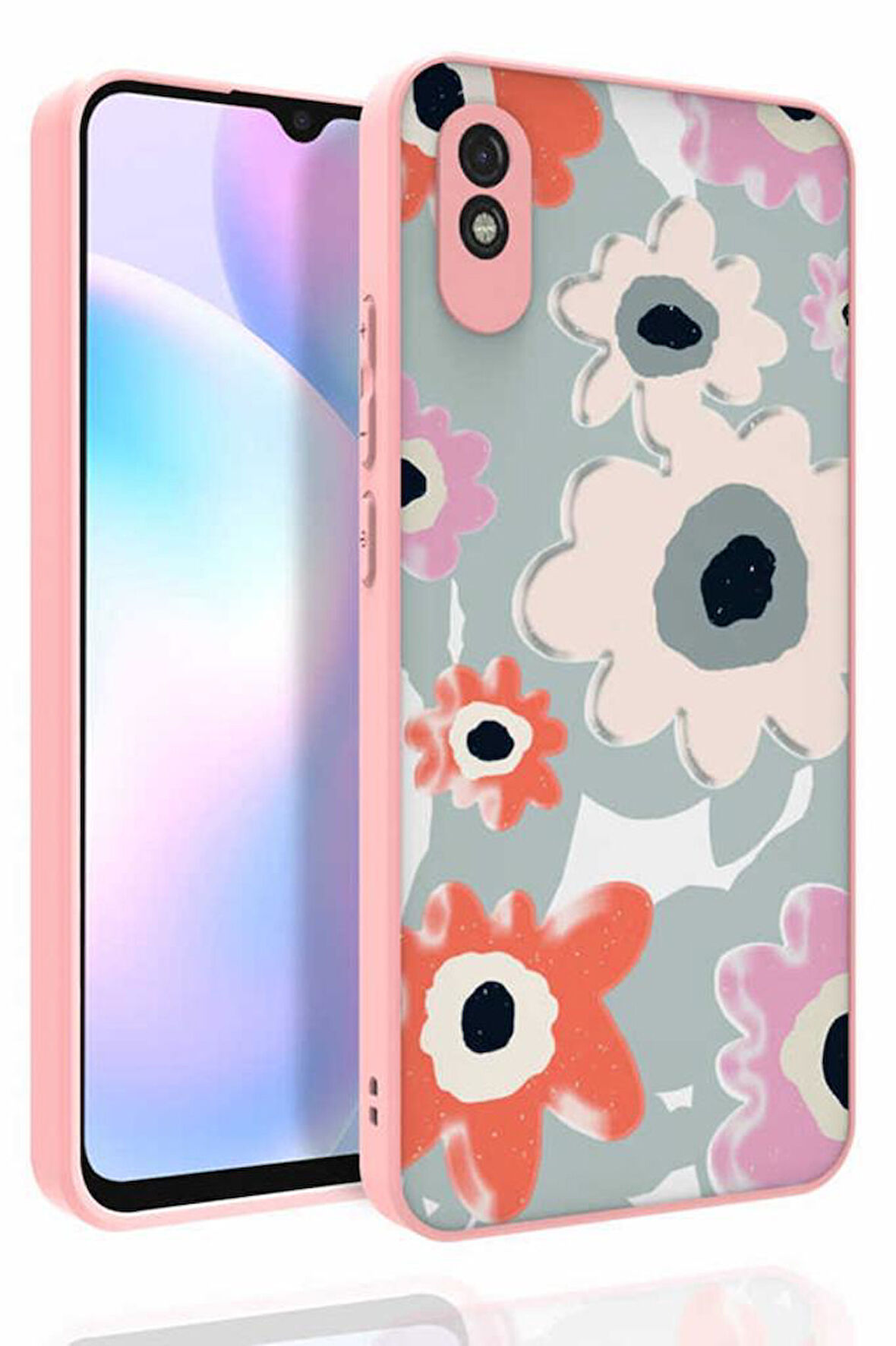 Xiaomi Redmi 9A Kılıf Desenli Kamera Korumalı Nora Silikon Kapak