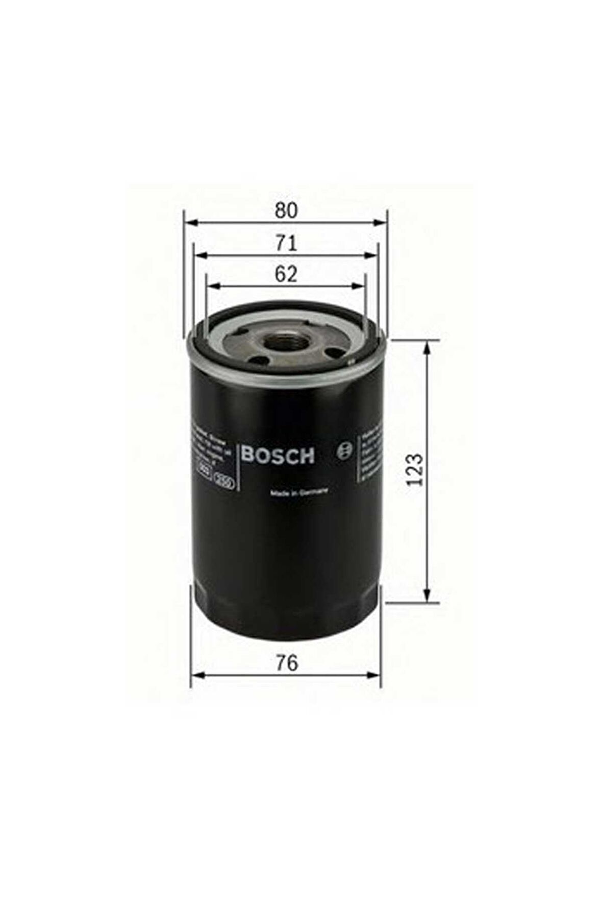 VW Bora 1.6 8V Yağ Filtresi 1998-2005 Bosch