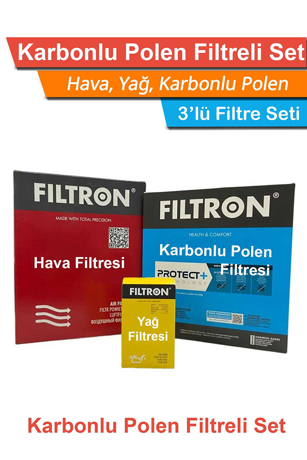 BMW 2 Serisi F45 F46 2.18i Filtron Filtre Bakım Seti 2015-2019 Hava+Yağ+Karbonlu Polen