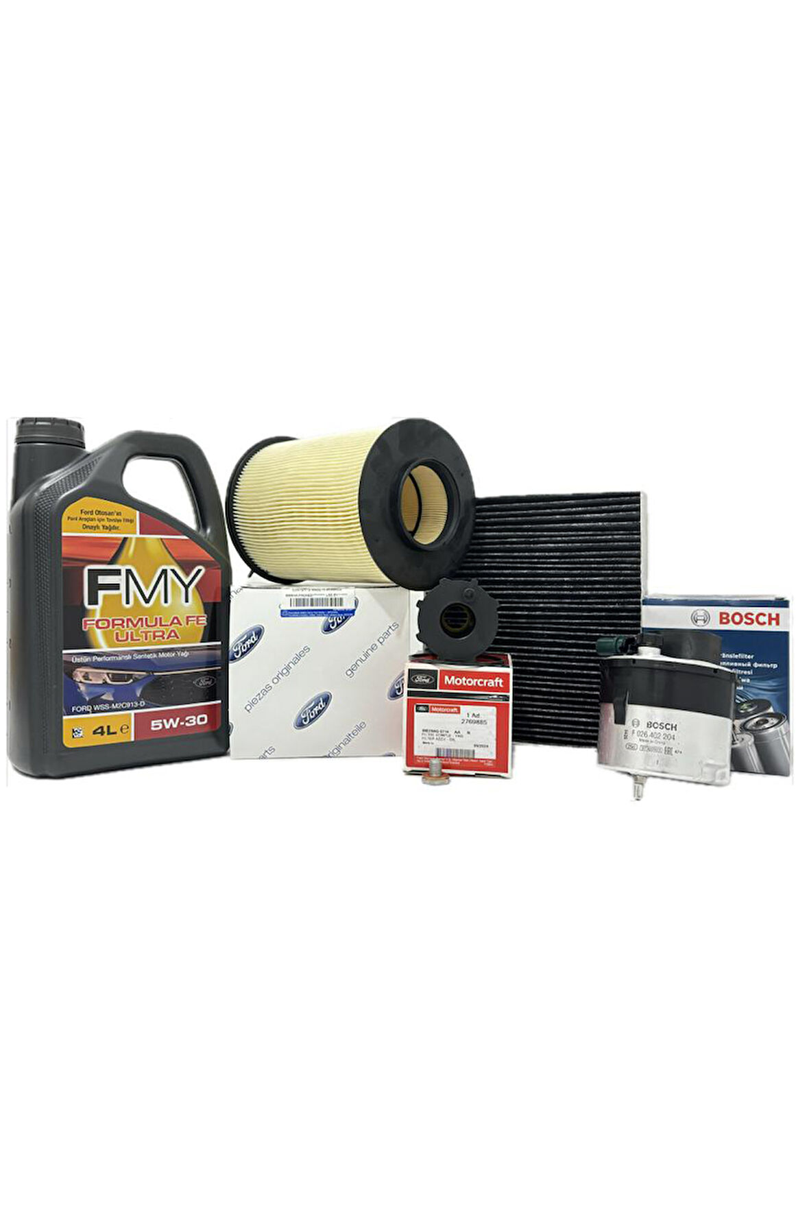 Ford Focus 2 1.6 TDCi Dizel Filtre Seti 2008-2011 Hava+Yağ+K.Polen+Bosch Yakıt Filtresi+Motor Yağı