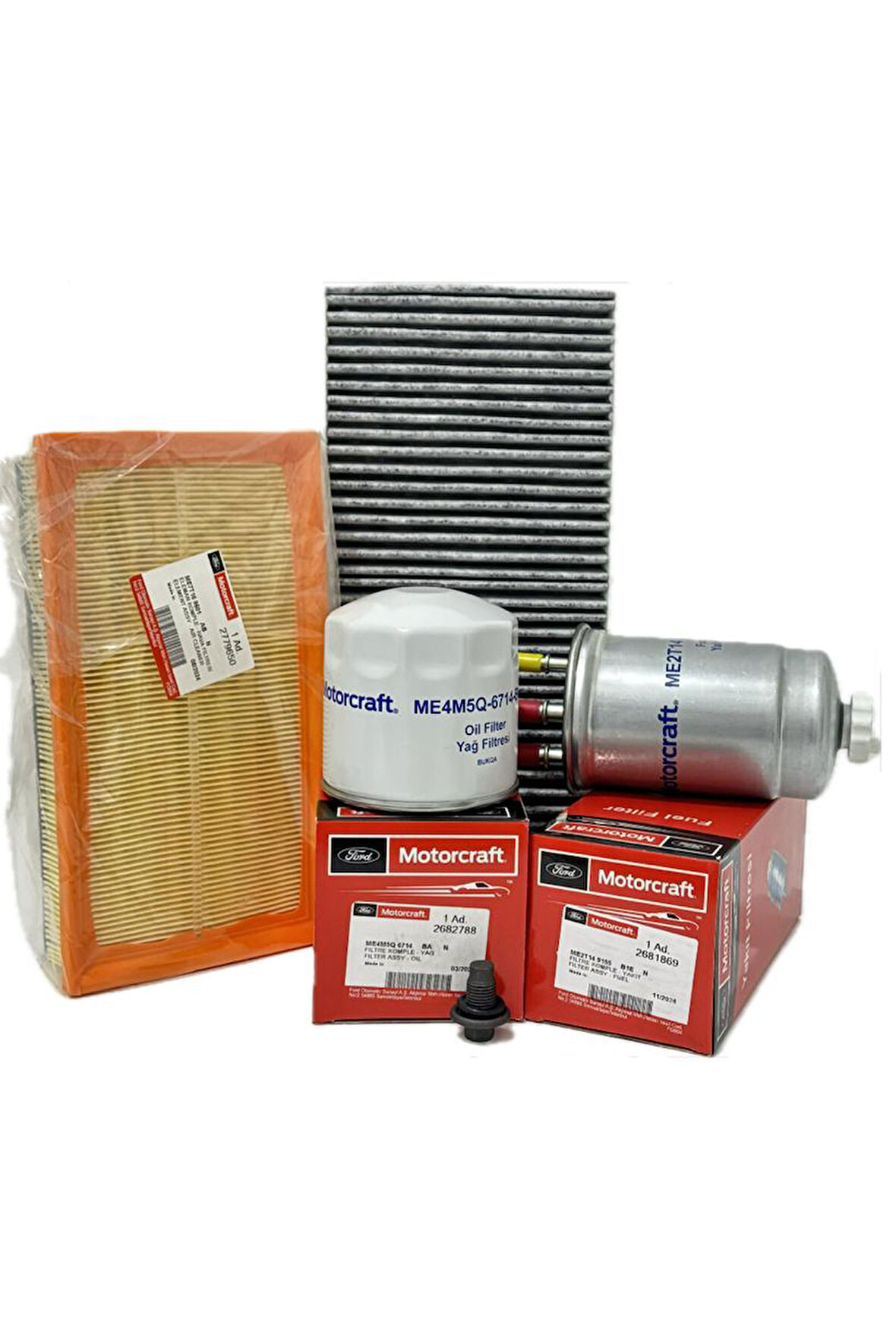 Ford Connect 1.8 Filtre Bakım Seti 2002-2013 Hava+Yağ+K.Polen+Yakıt Filtresi