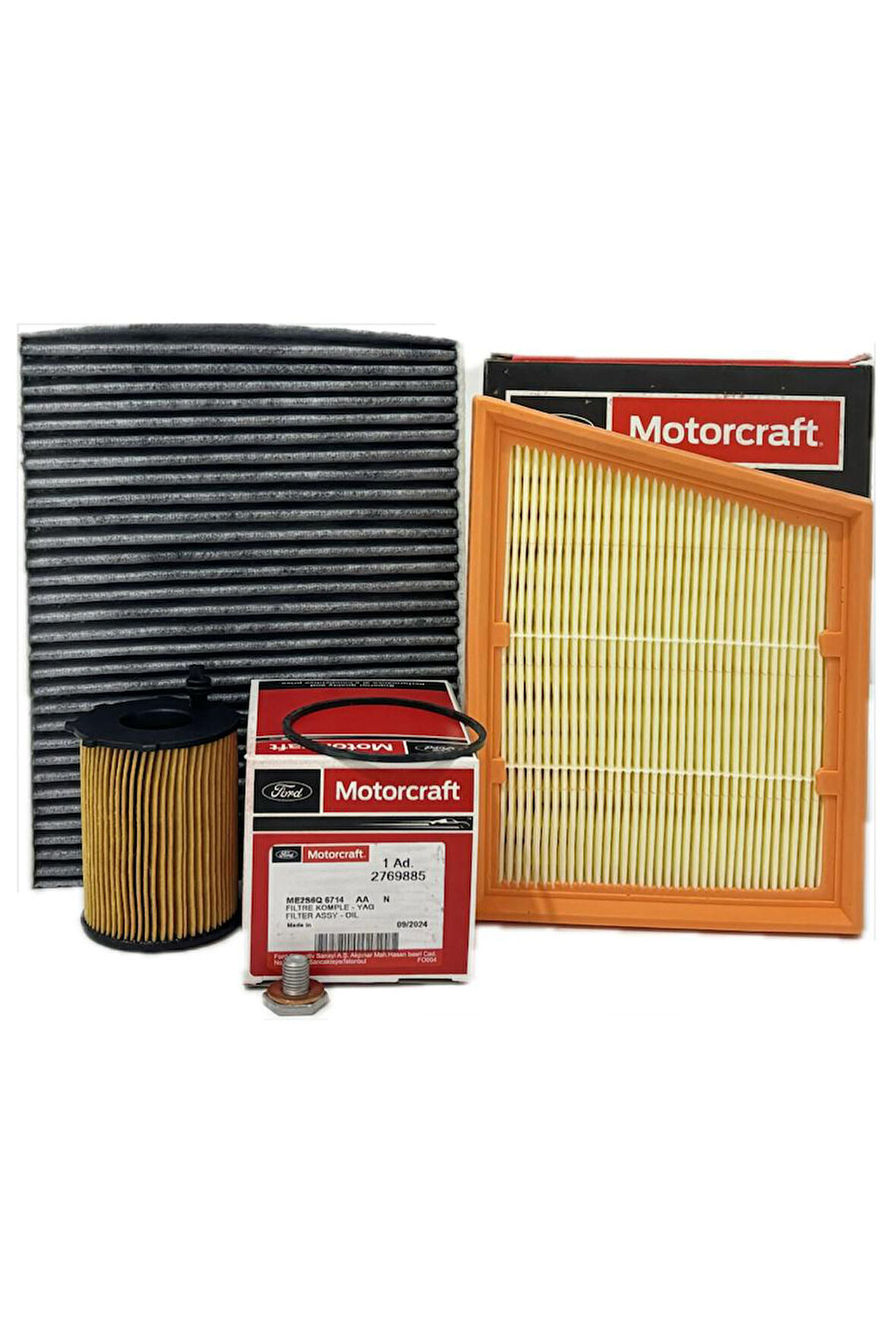 Ford Fiesta 1.5 TDCi Dizel Filtre Bakım Seti 2017 Sonrası Hava+Yağ+Karbonlu Polen Filtresi