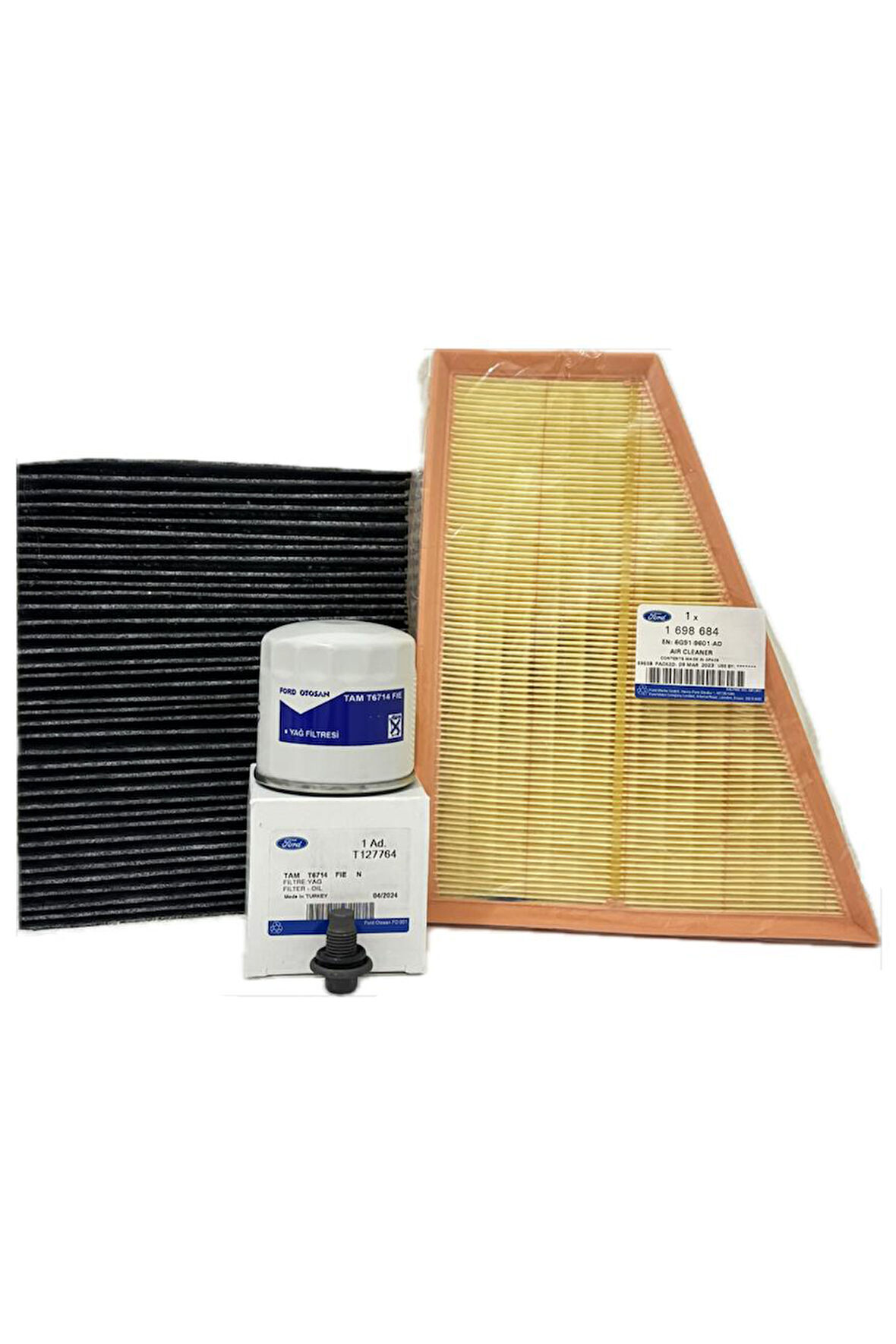 Ford Mondeo 1.6 Benzinli Filtre Bakım Seti 2007-2014 Hava+Yağ+Karbonlu Polen Filtresi