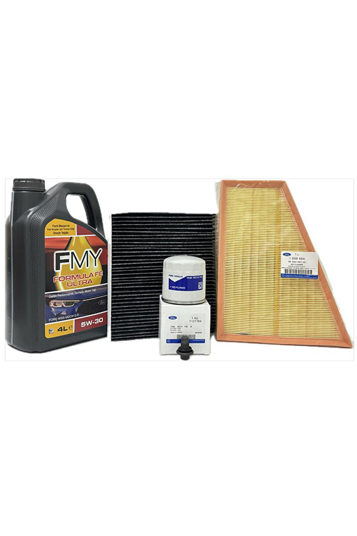 Ford Mondeo 1.6 Benzinli Filtre Bakım Seti 2007-2014 Hava+Yağ+Karbonlu Polen Filtresi+Motor Yağı