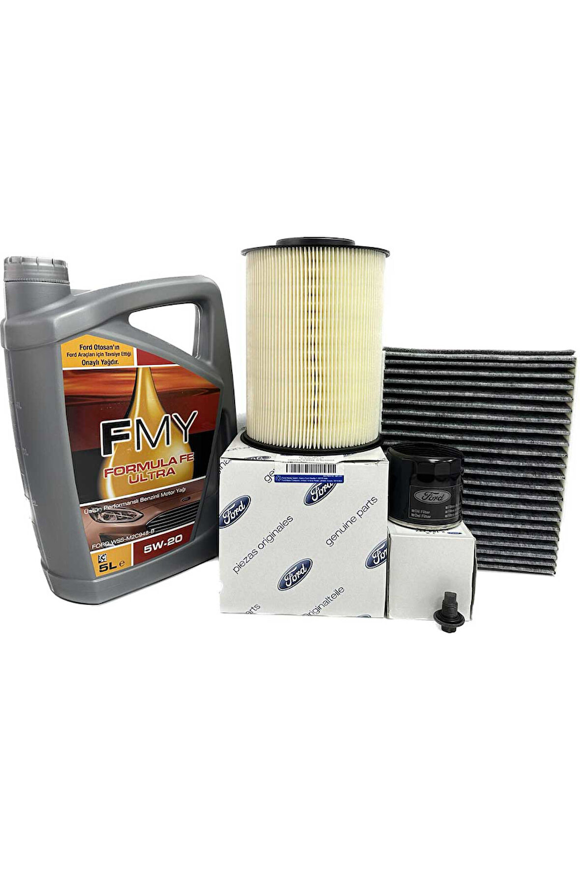 Ford Focus 3 1.0 Ecoboost GDTi Benzinli Filtre Bakım Seti Hava+Yağ+K.Polen Filtresi+Motor Yağı