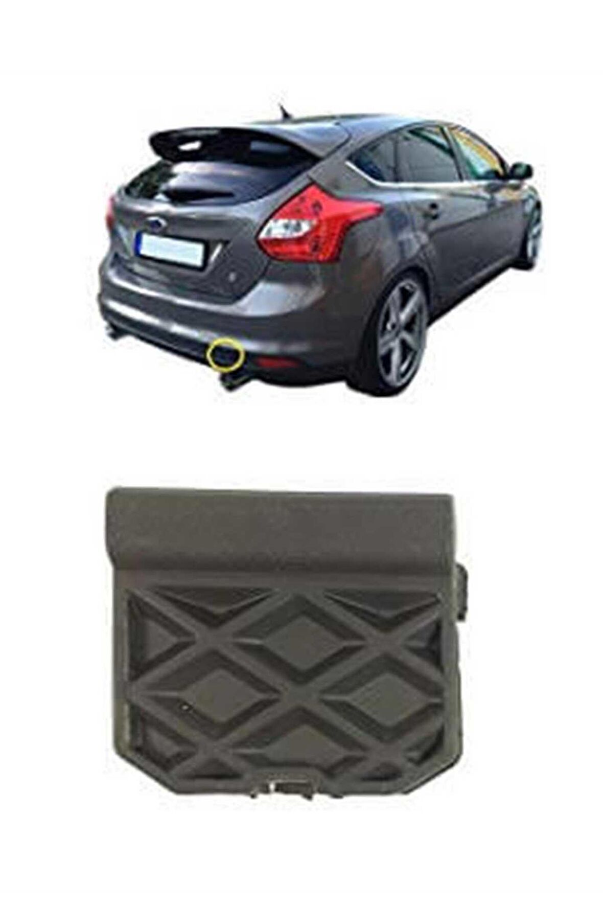 Ford Focus 3 HB Arka Tampon Çeki Demir Kapağı 2011-2014