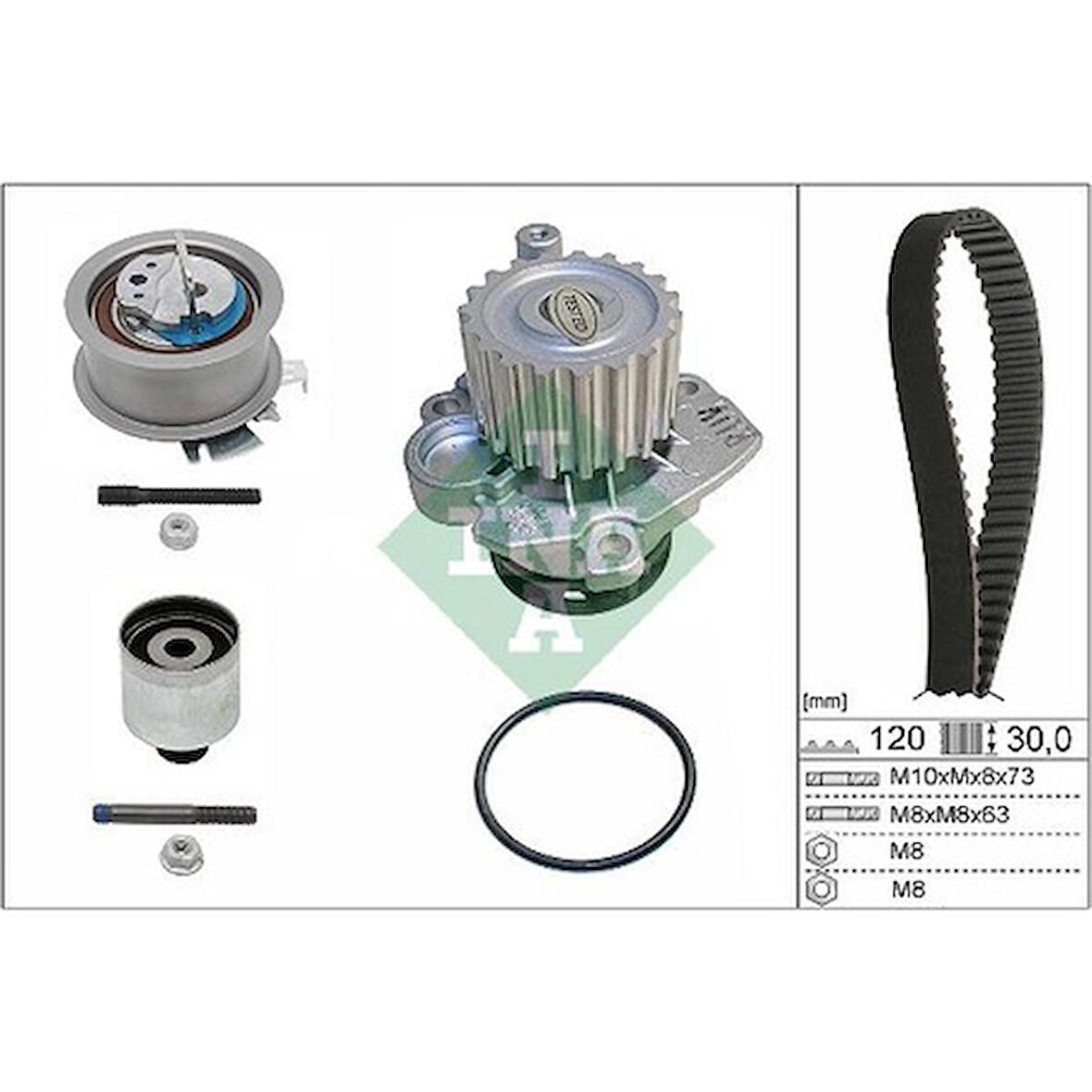 VW Transporter T5 1.9 TDI Dizel Triger ve Devirdaim Seti 2004-2012 INA