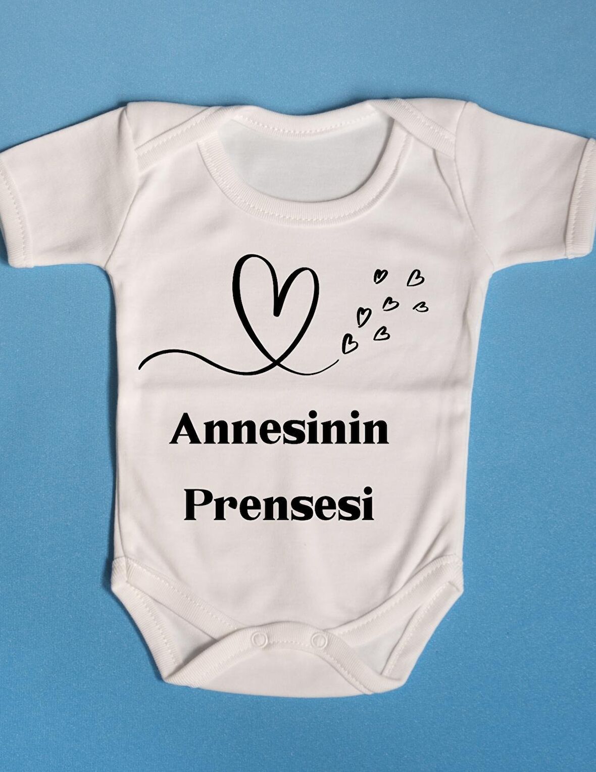 Pamuklu Bebek Zıbını Annesinin Prensesi yazılı