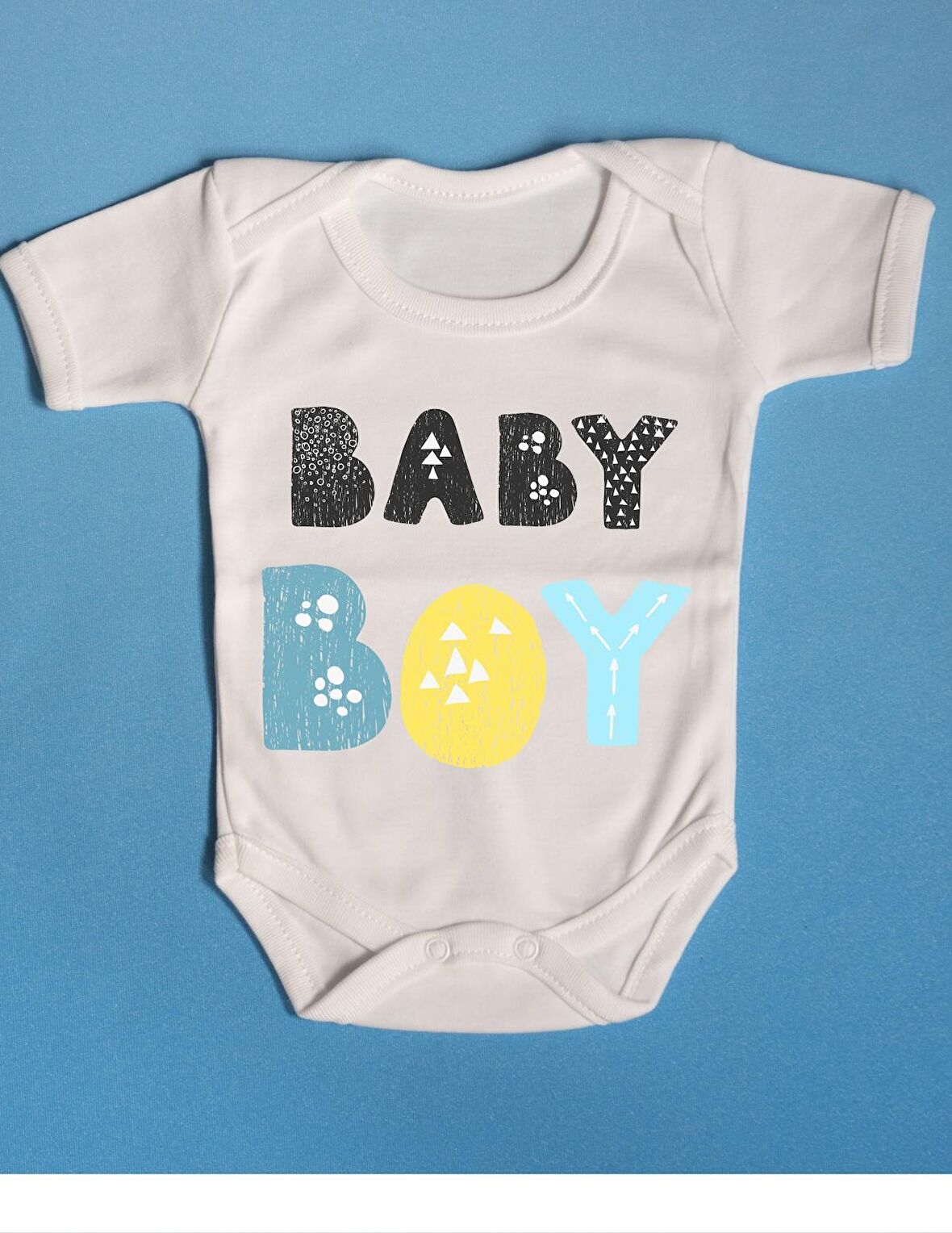 Pamuklu Bebek Zıbını Baby Boy Yazılı