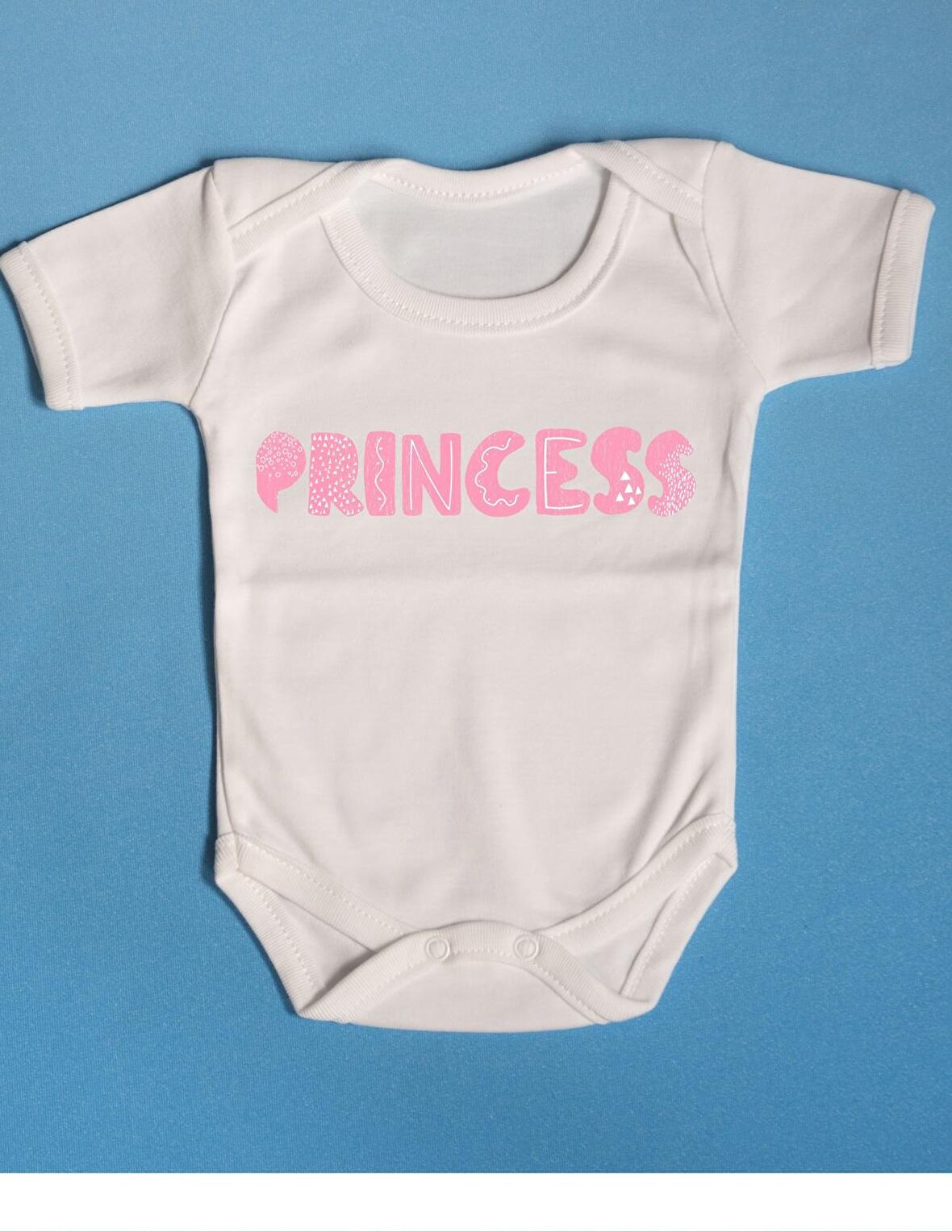 Pamuklu Bebek Zıbını Princess Yazılı