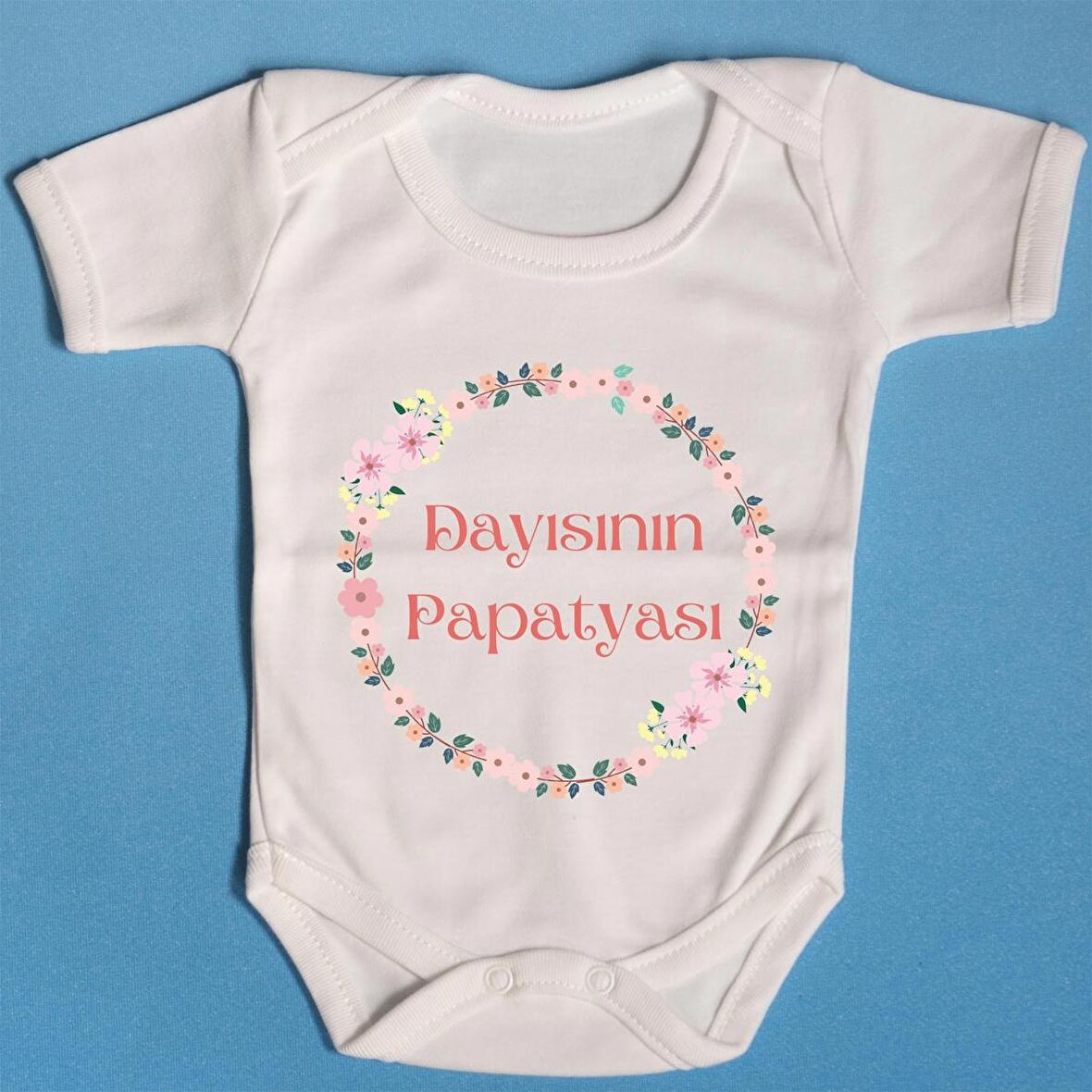 Pamuklu Bebek Zıbını Dayısının Papatyası Yazılı