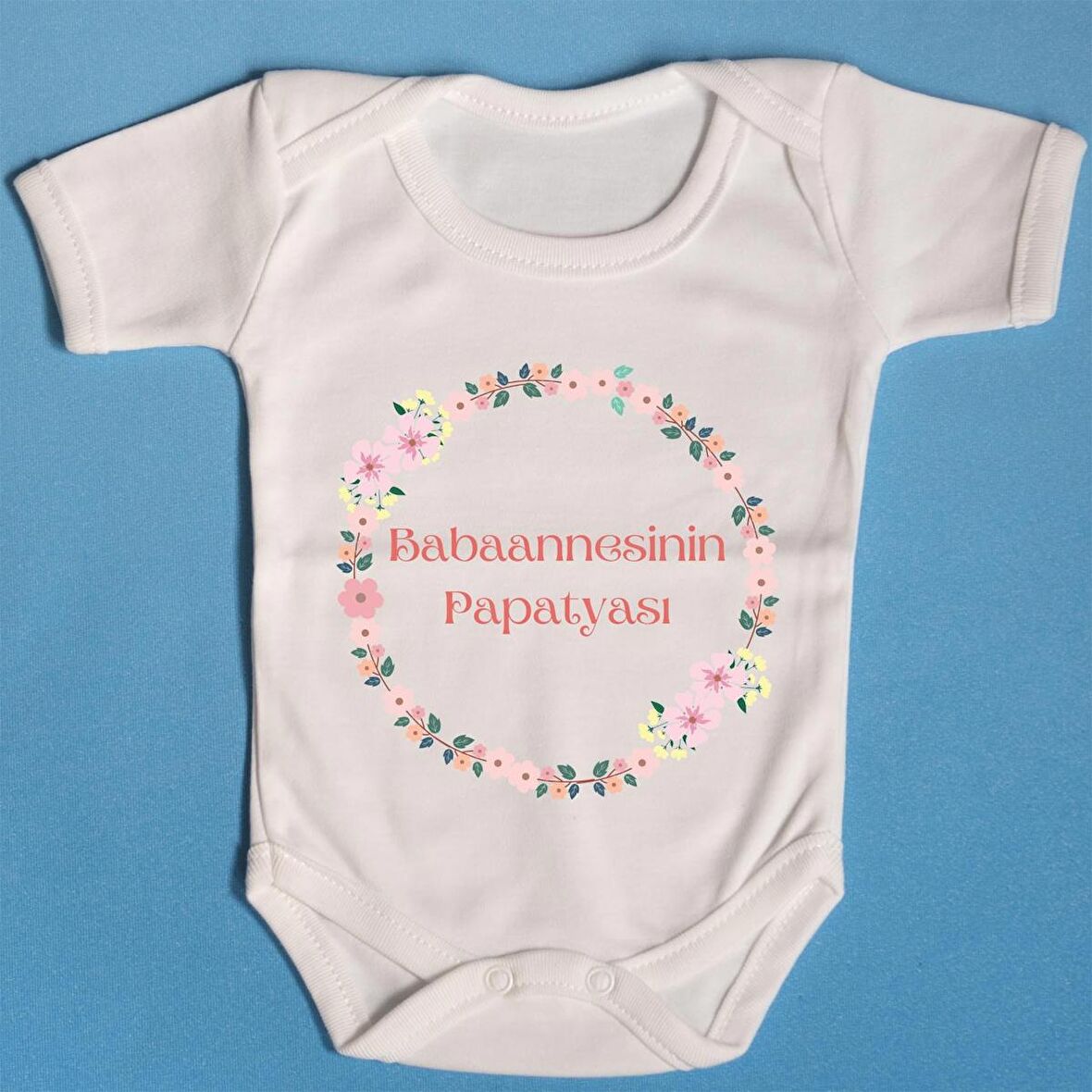 Pamuklu Bebek Zıbını Babaannesinin Papatyası Yazılı