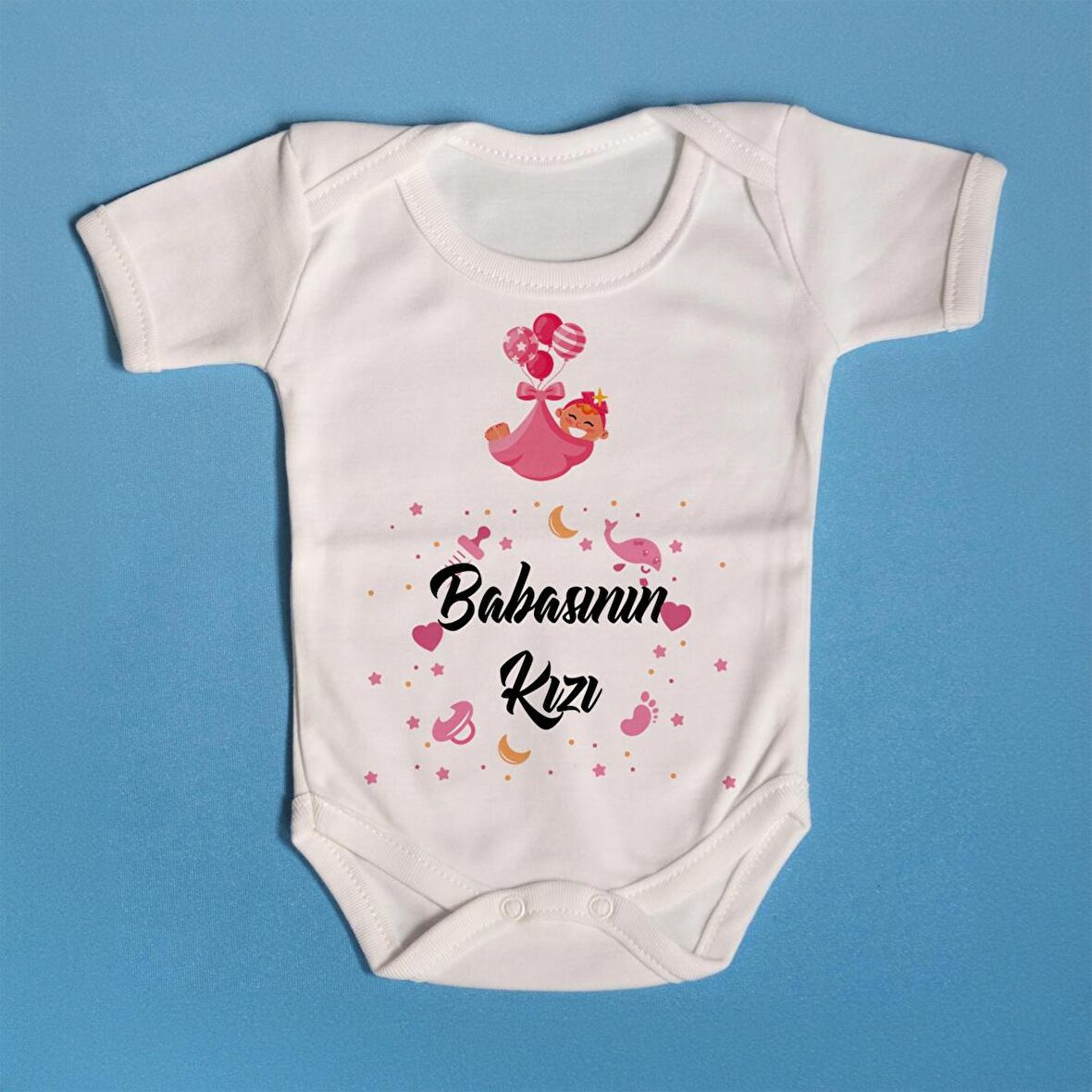 Pamuklu Bebek Zıbını Babasının Kızı Yazılı