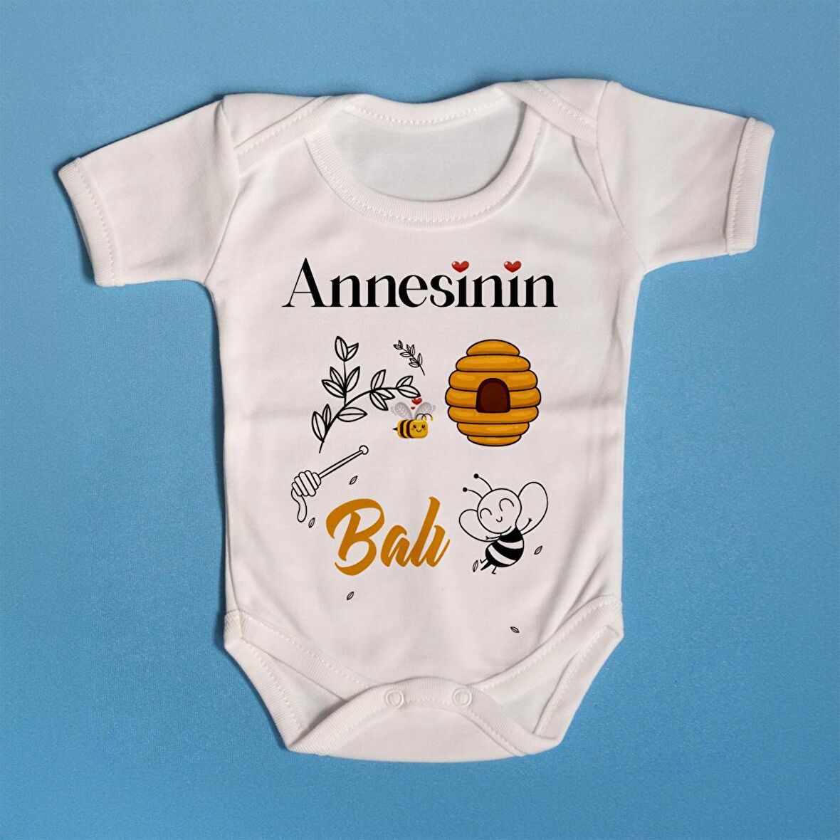 Pamuklu Bebek Zıbını Annesinin Balı Yazılı