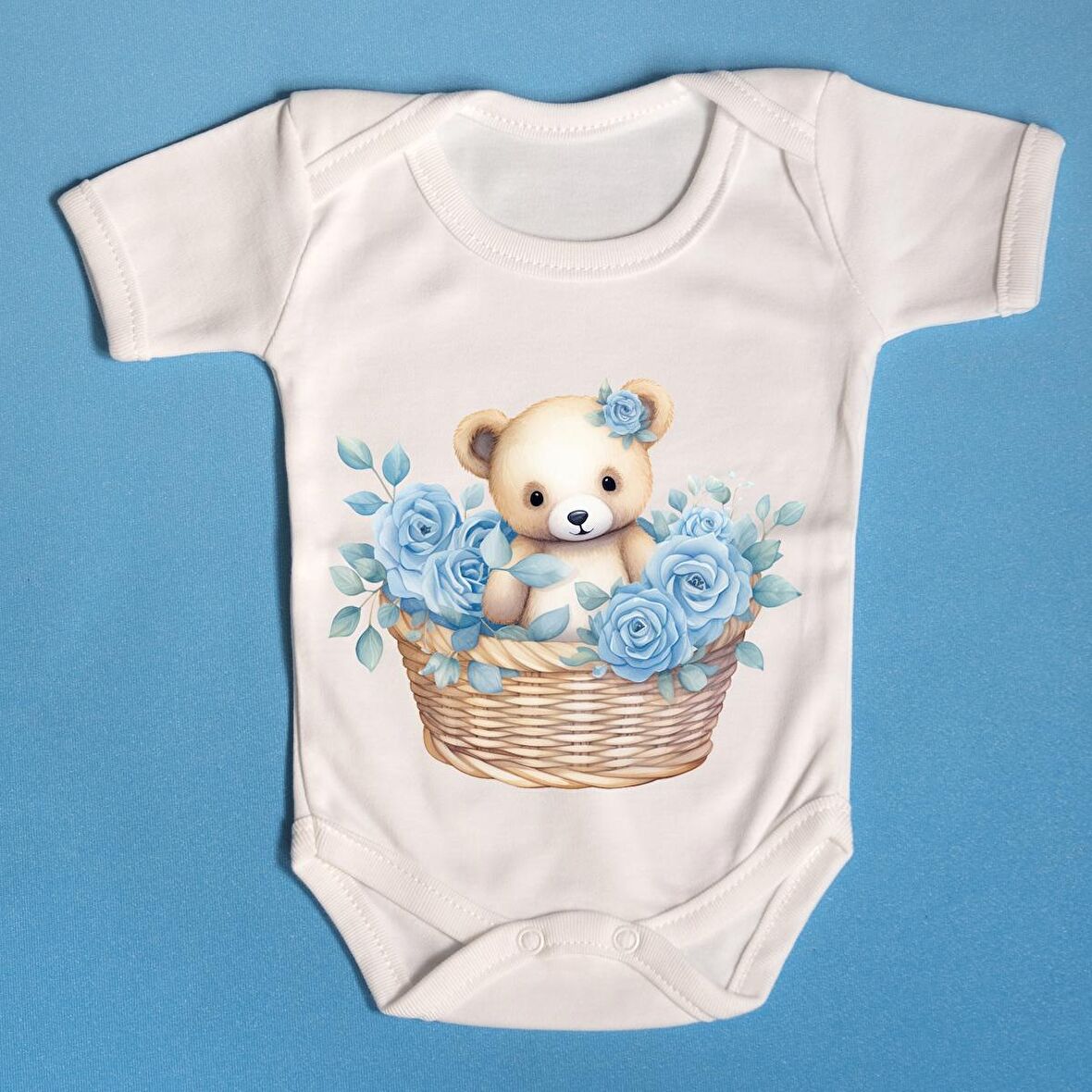 Organik Bebek Zıbını Ayıcıklı Tasarım 001