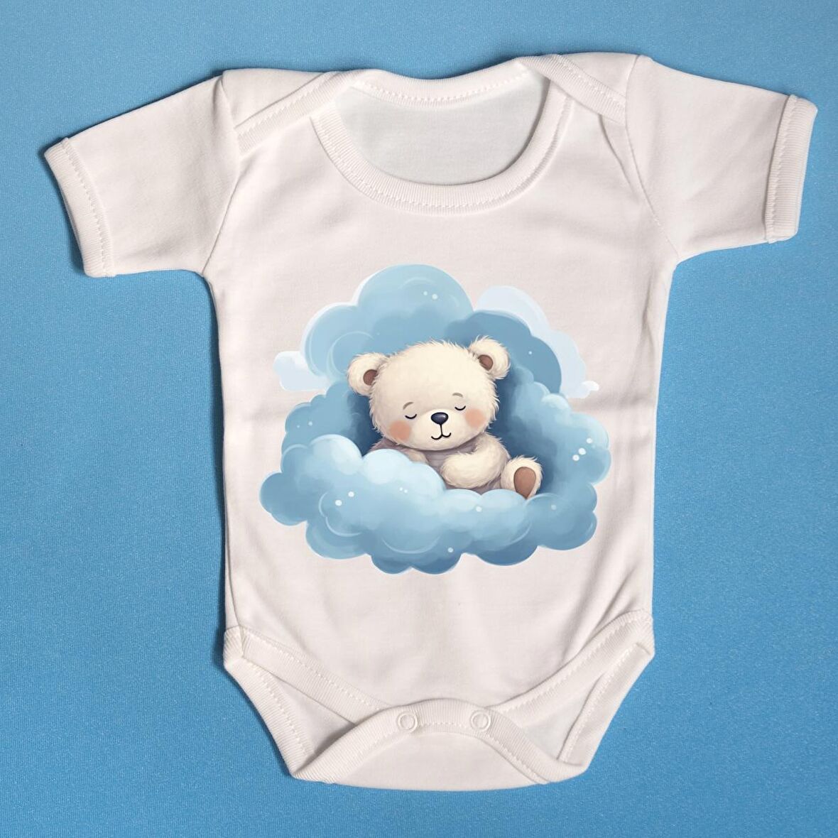 Organik Bebek Zıbını Ayıcıklı Tasarım 008