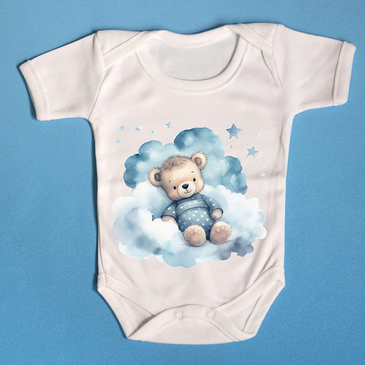 Organik Bebek Zıbını Ayıcıklı Tasarım 009