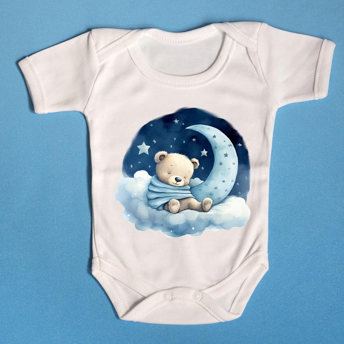 Organik Bebek Zıbını Ayıcıklı Tasarım 016
