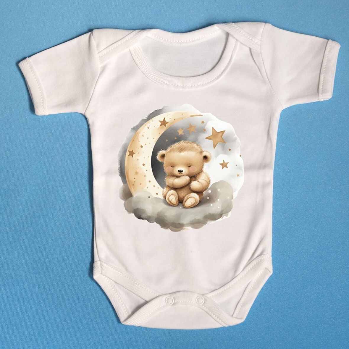 Organik Pamuklu Bebek Zıbını Özel Tasarım 005