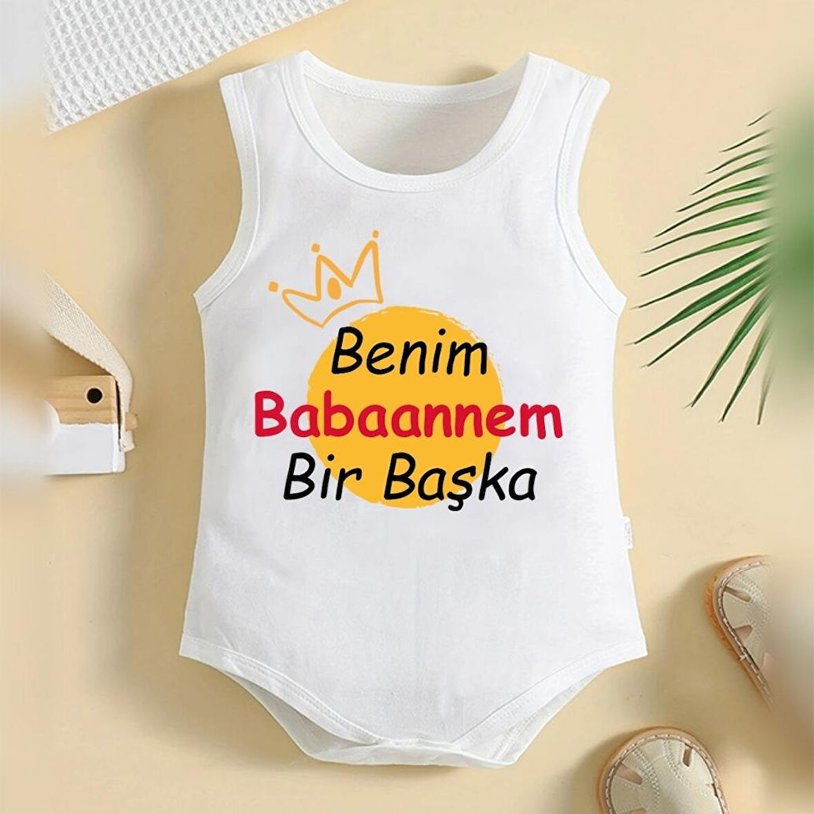 %100 Pamuklu Organik Baskılı Premium Çıtçıtlı Bebek Body Atlet Zıbın 00310