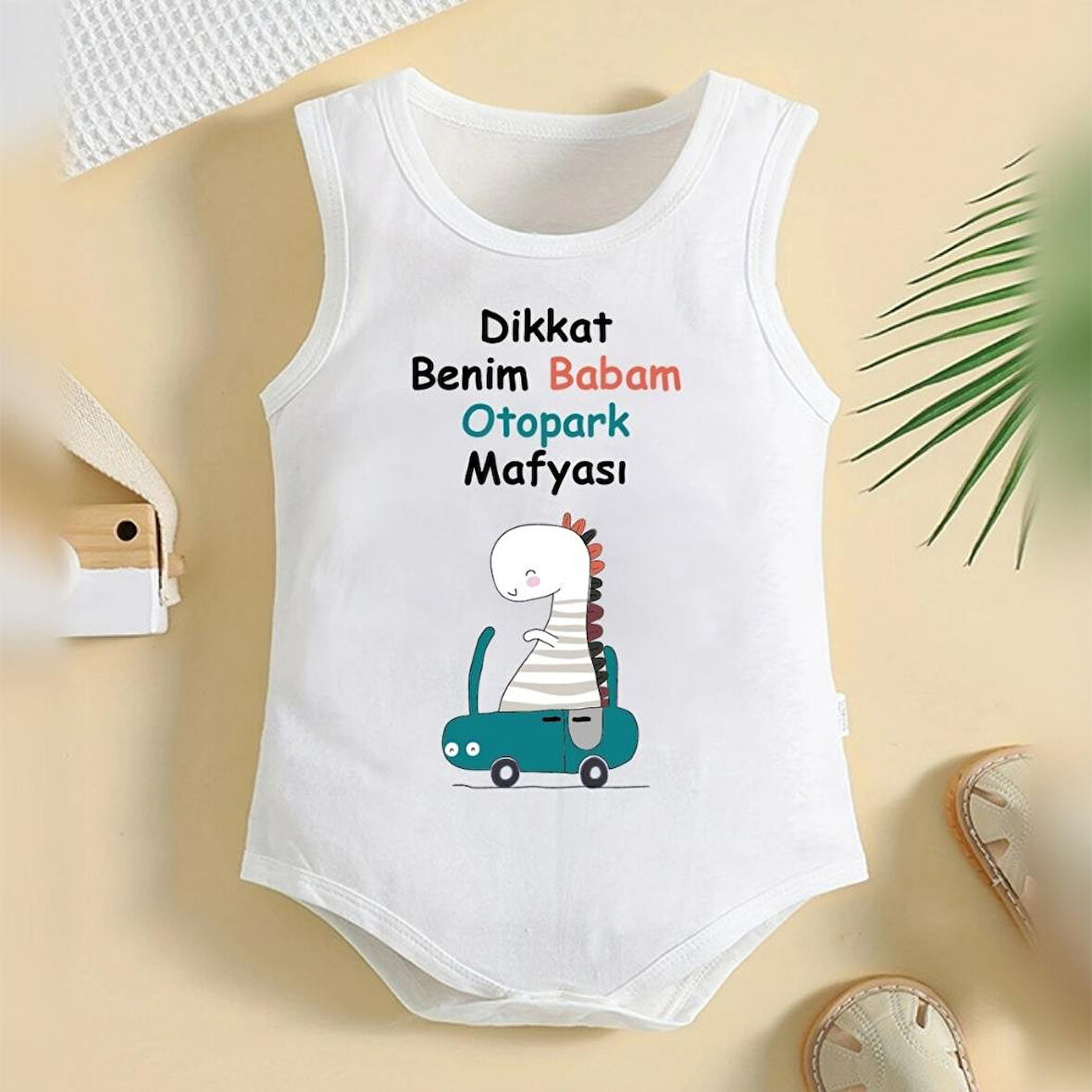 %100 Pamuklu Organik Baskılı Premium Çıtçıtlı Bebek Body Atlet Zıbın 00324