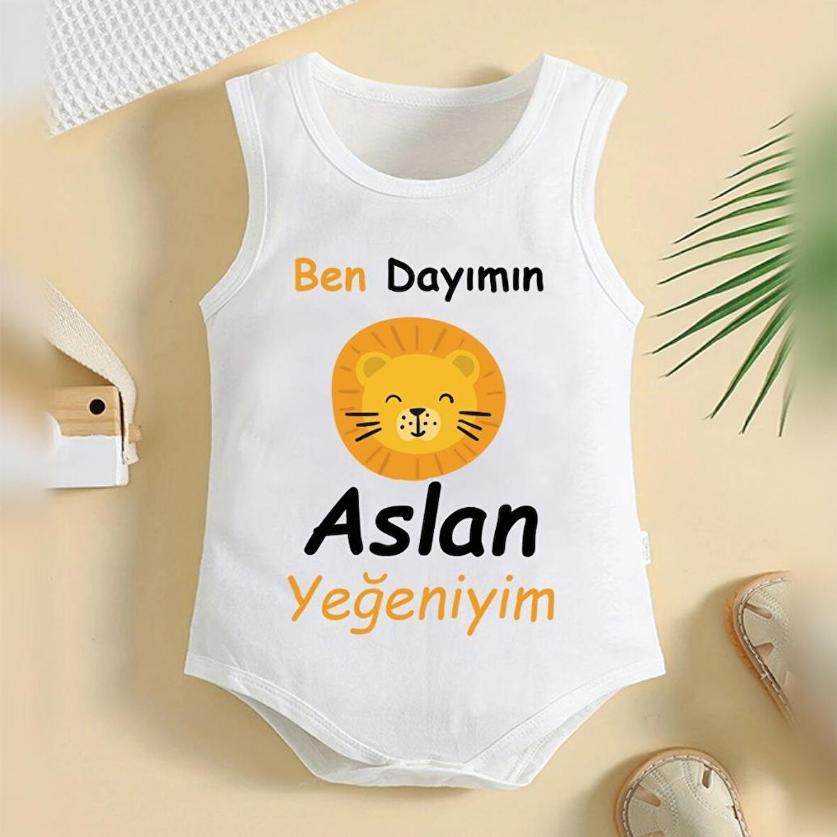 %100 Pamuklu Organik Baskılı Premium Çıtçıtlı Bebek Body Atlet Zıbın 00325