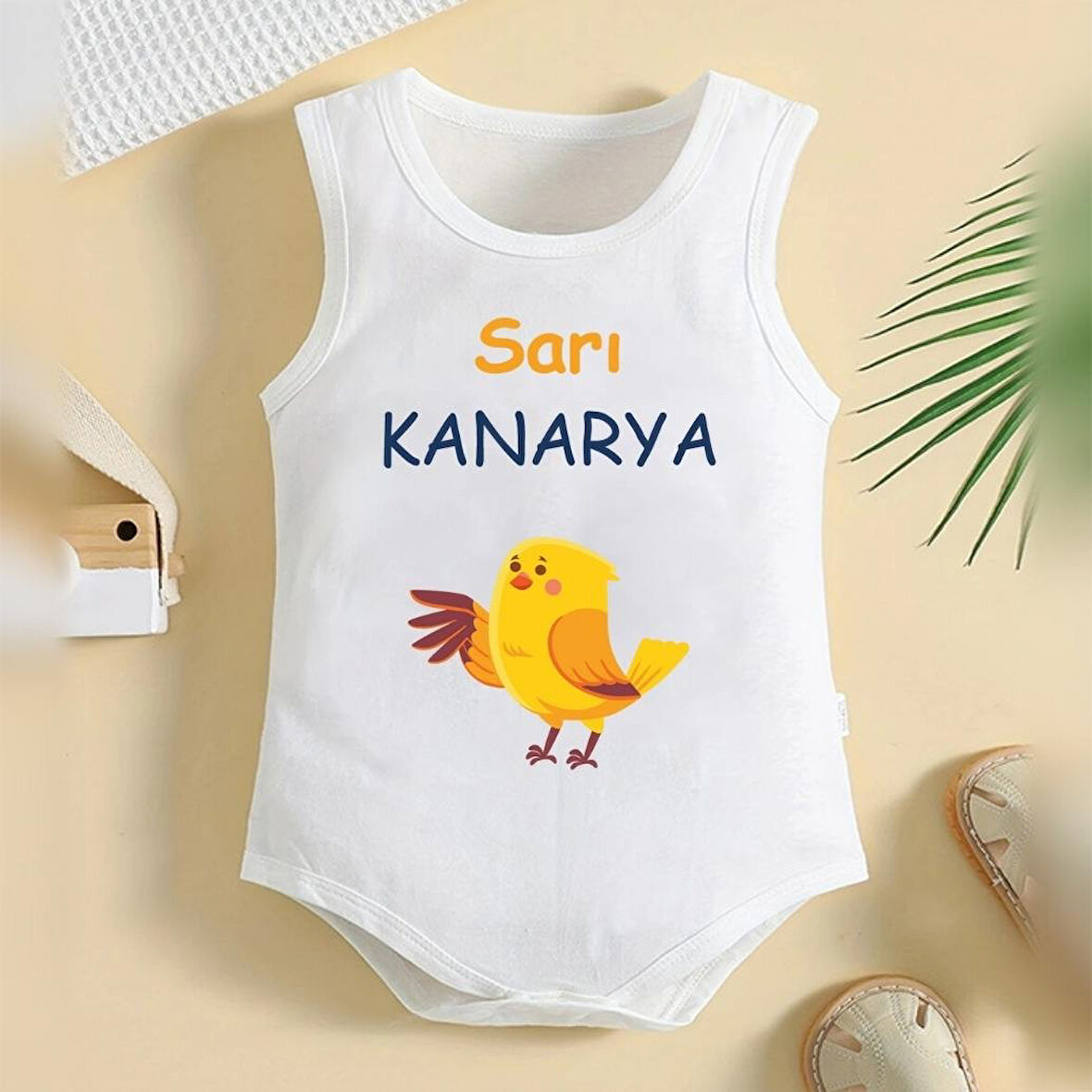 %100 Pamuklu Organik Baskılı Premium Çıtçıtlı Bebek Body Atlet Zıbın 00334