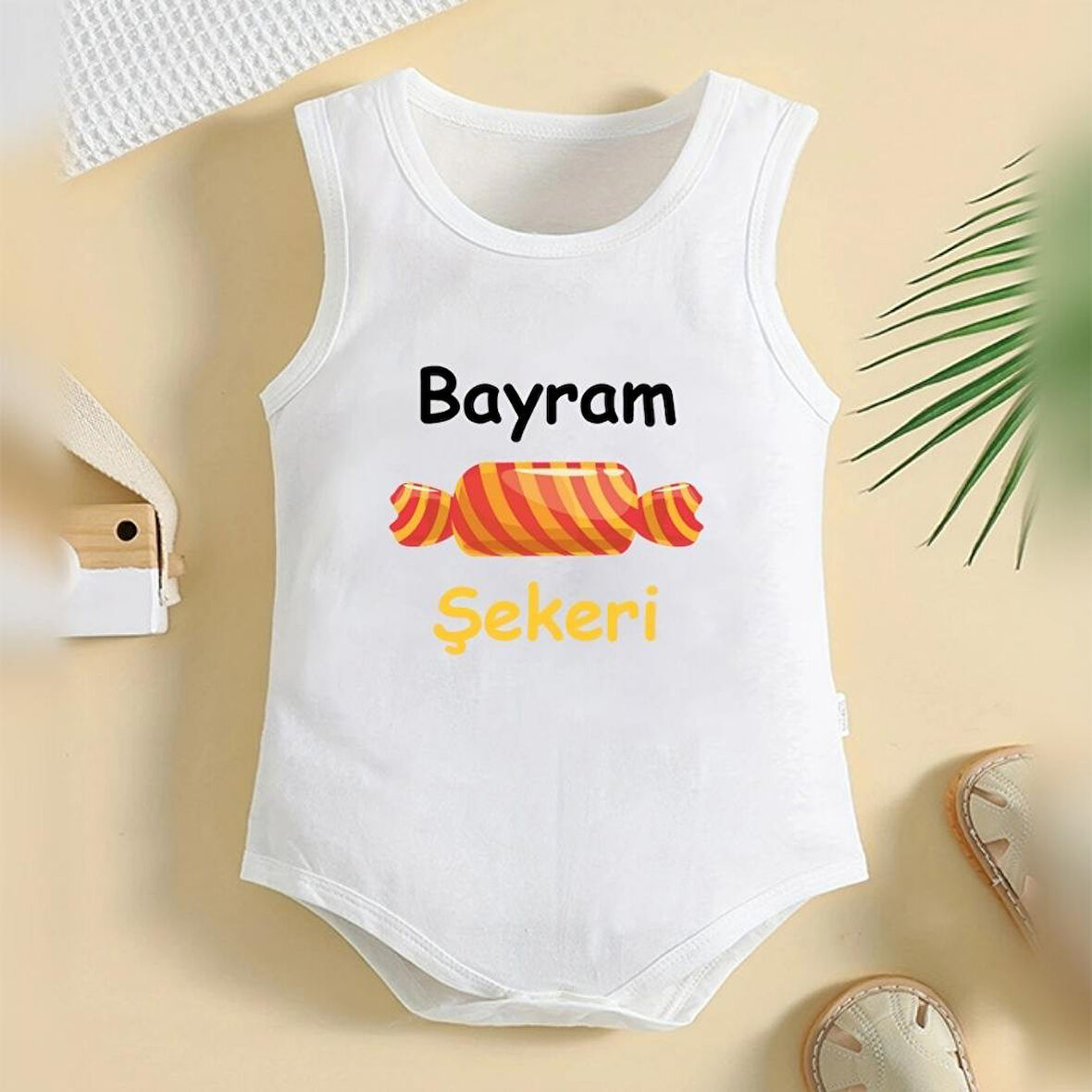 %100 Pamuklu Organik Baskılı Premium Çıtçıtlı Bebek Body Atlet Zıbın 00338