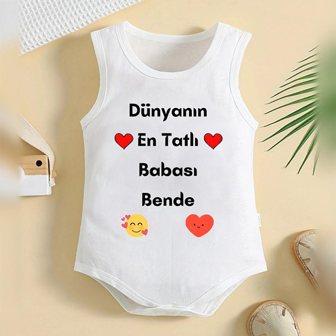 %100 Pamuklu Organik Baskılı Premium Çıtçıtlı Bebek Body Atlet Zıbın 00353