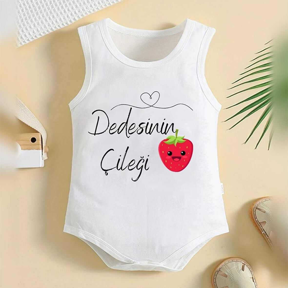 %100 Pamuklu Organik Baskılı Premium Çıtçıtlı Bebek Body Atlet Zıbın 00378