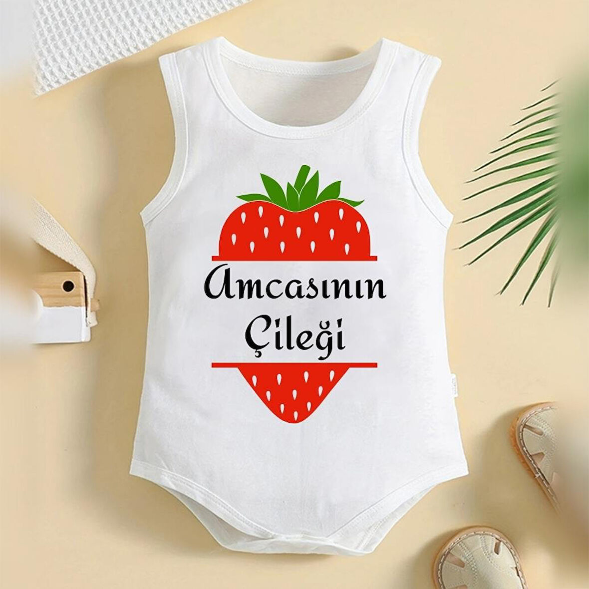 %100 Pamuklu Organik Baskılı Premium Çıtçıtlı Bebek Body Atlet Zıbın 00391