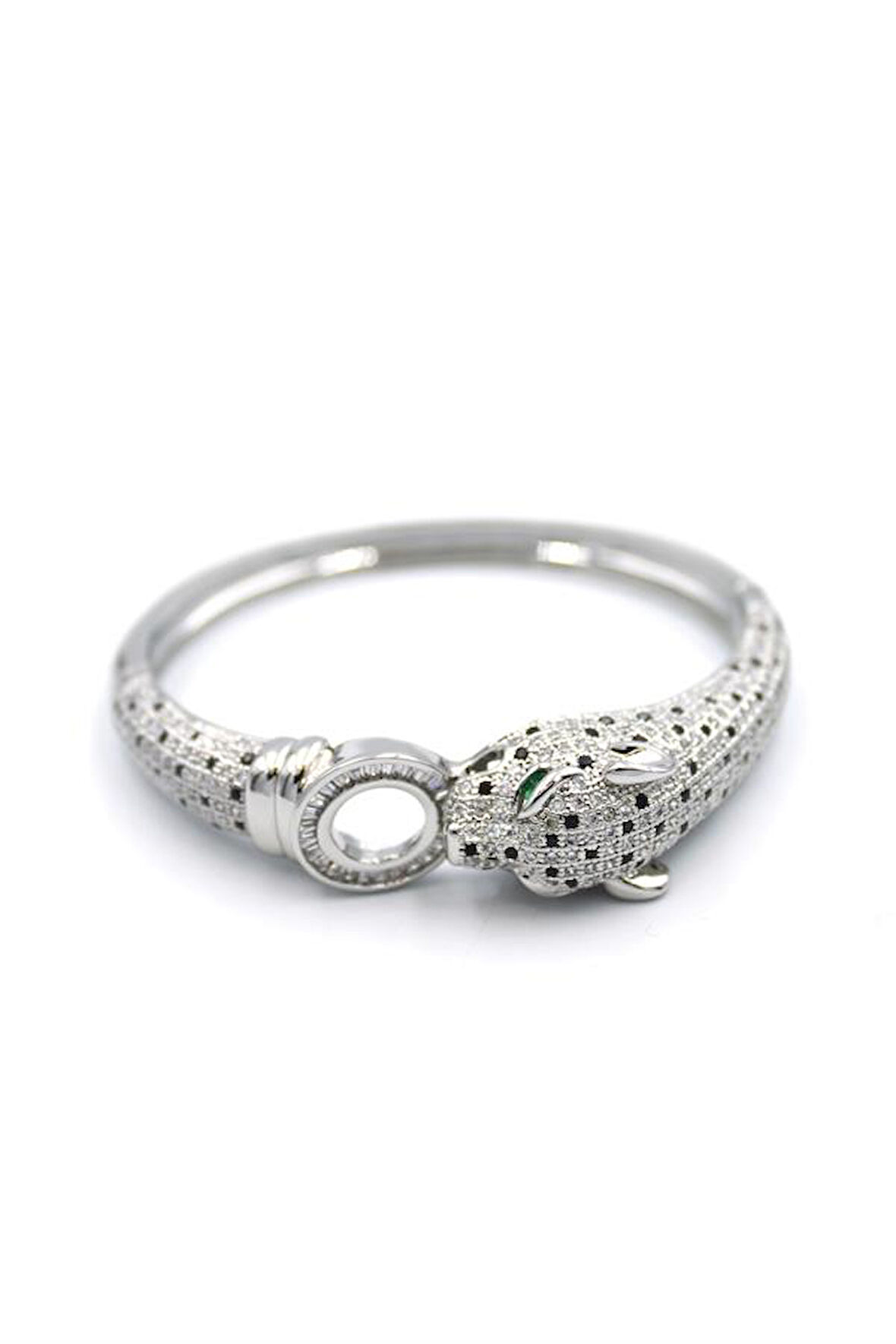 Zirkon Leopar Bilezik - Gümüş