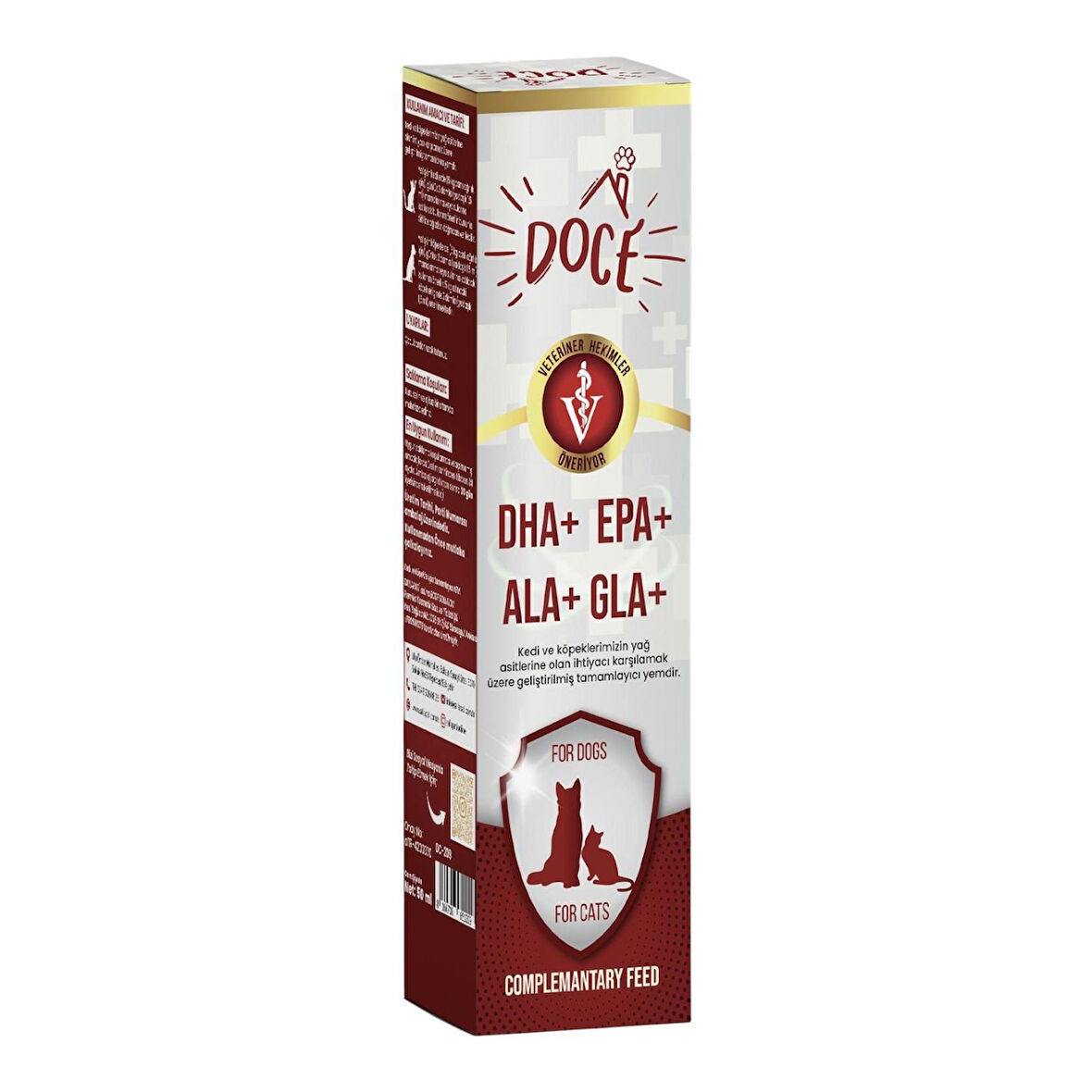 Doce Kedi Köpek DHA+, EPA+, ALA+, GLA+, Yağ Asidi Deneleyici 50ML