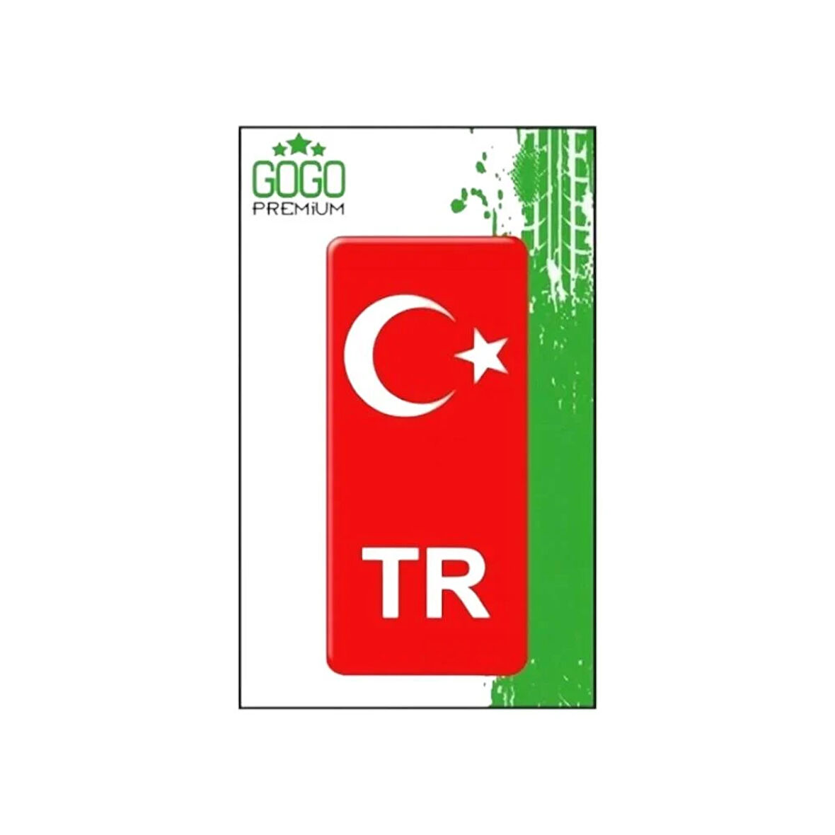 Gogo Damla Sticker Tekli 4x9cm Türk Bayrağı 4