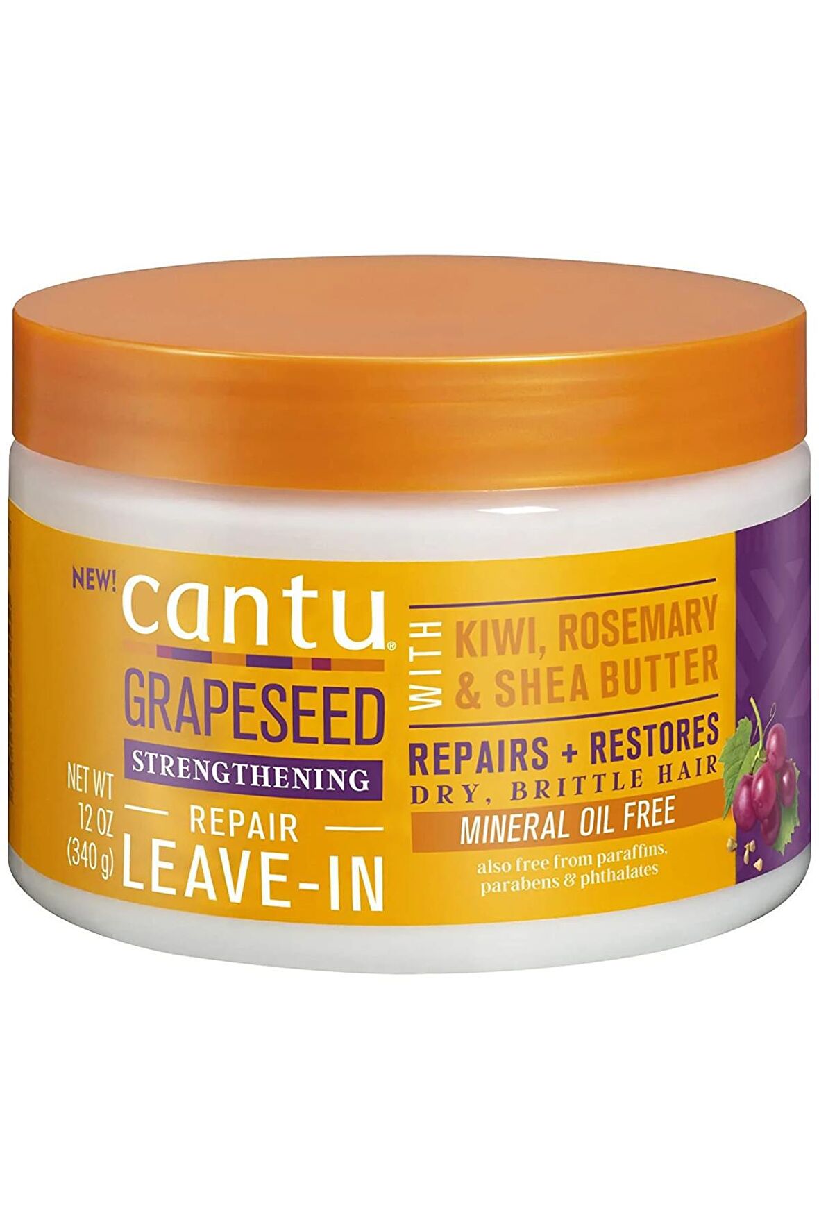 Cantu Grapeseed Güçlendirici Onarıcı Durulanmayan Saç Kremi 340GR