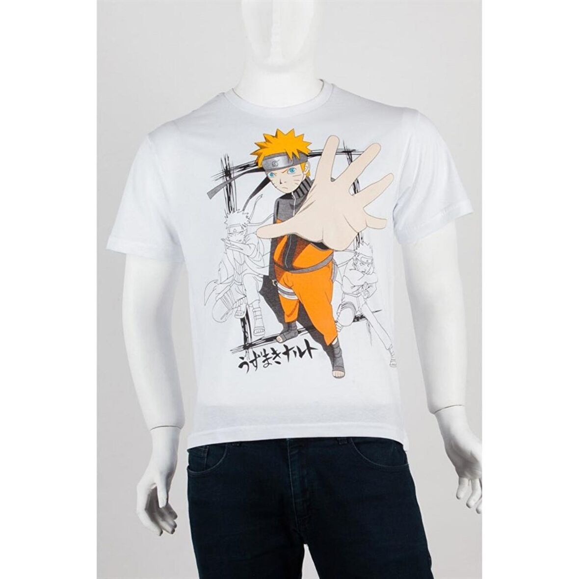 Naruto Uzumaki Unisex Pamuklu Regular Fit Tişört Large